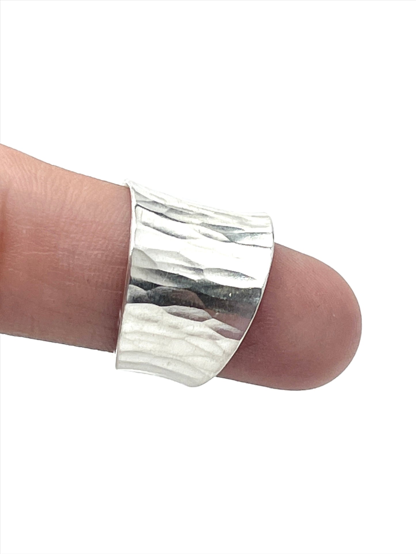 Sterling Silver Soft Hammered Ring