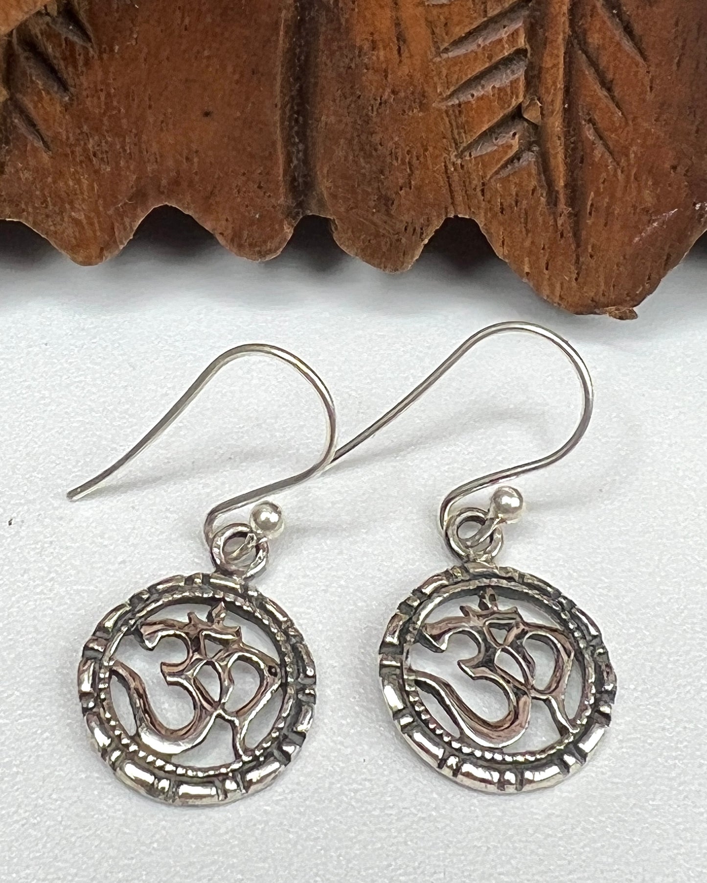 Circle Om Earrings