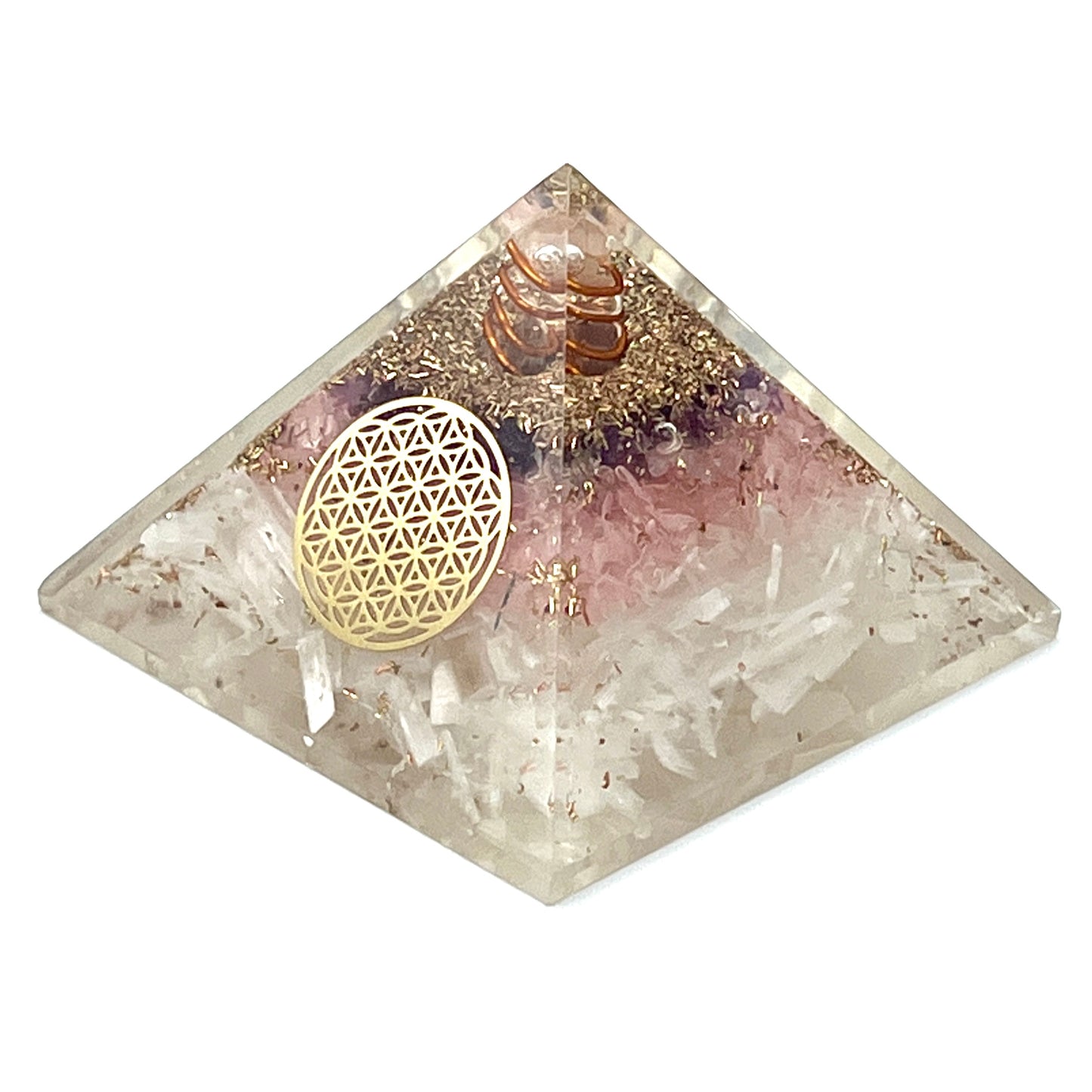 Selenite Orgonite Pyramids