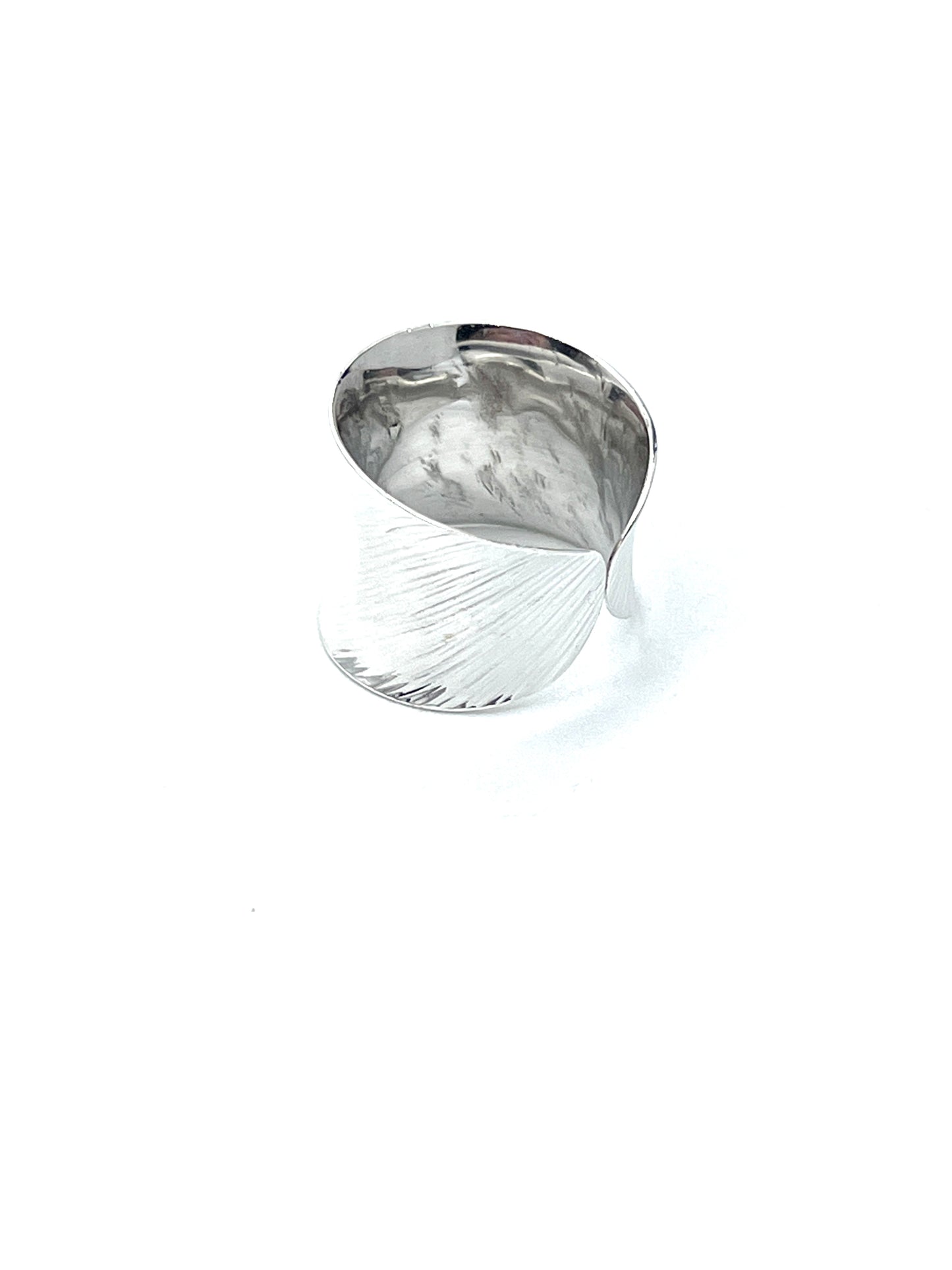 Sterling Silver Cut Cuff Ring