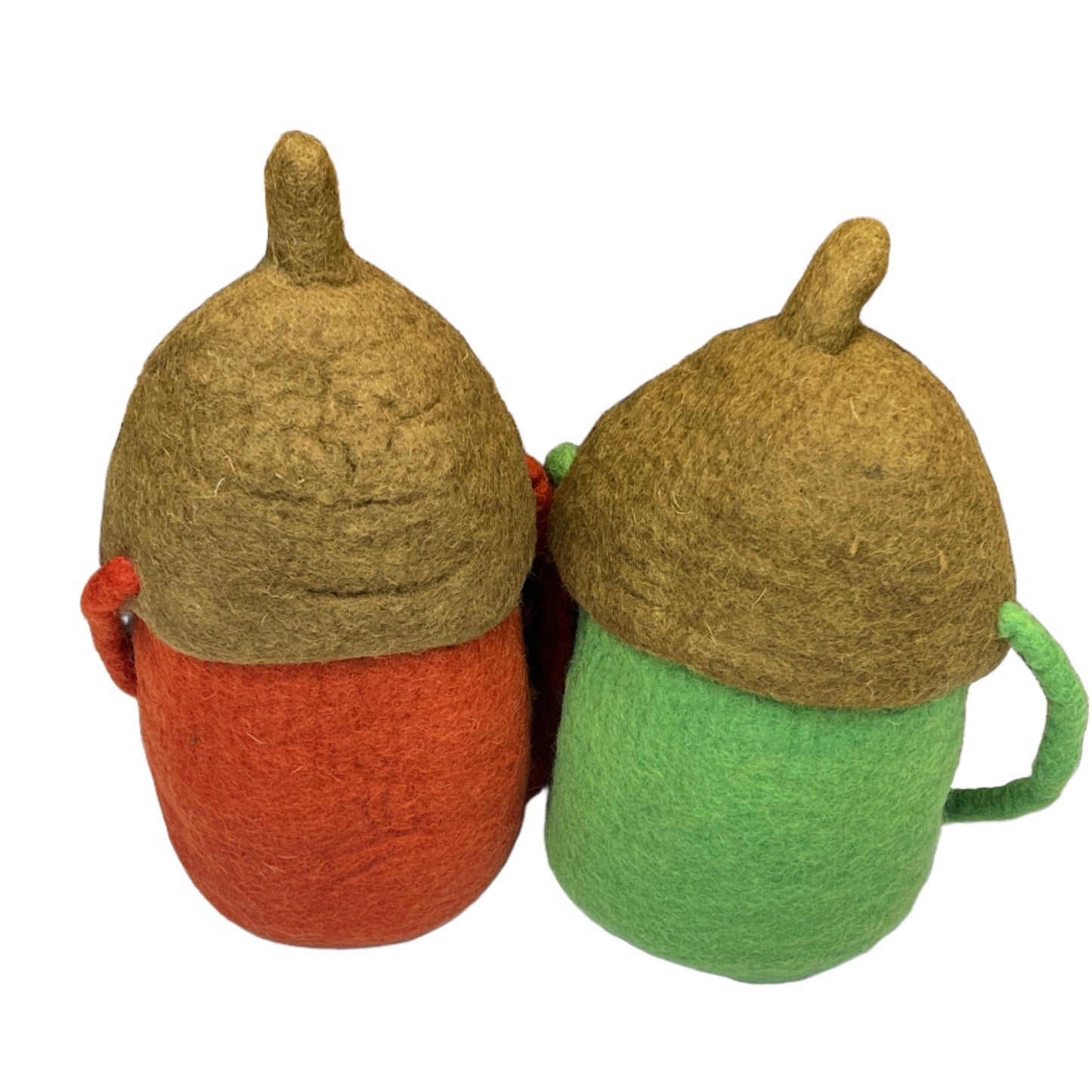 Hand felted Acorn Wool Bags