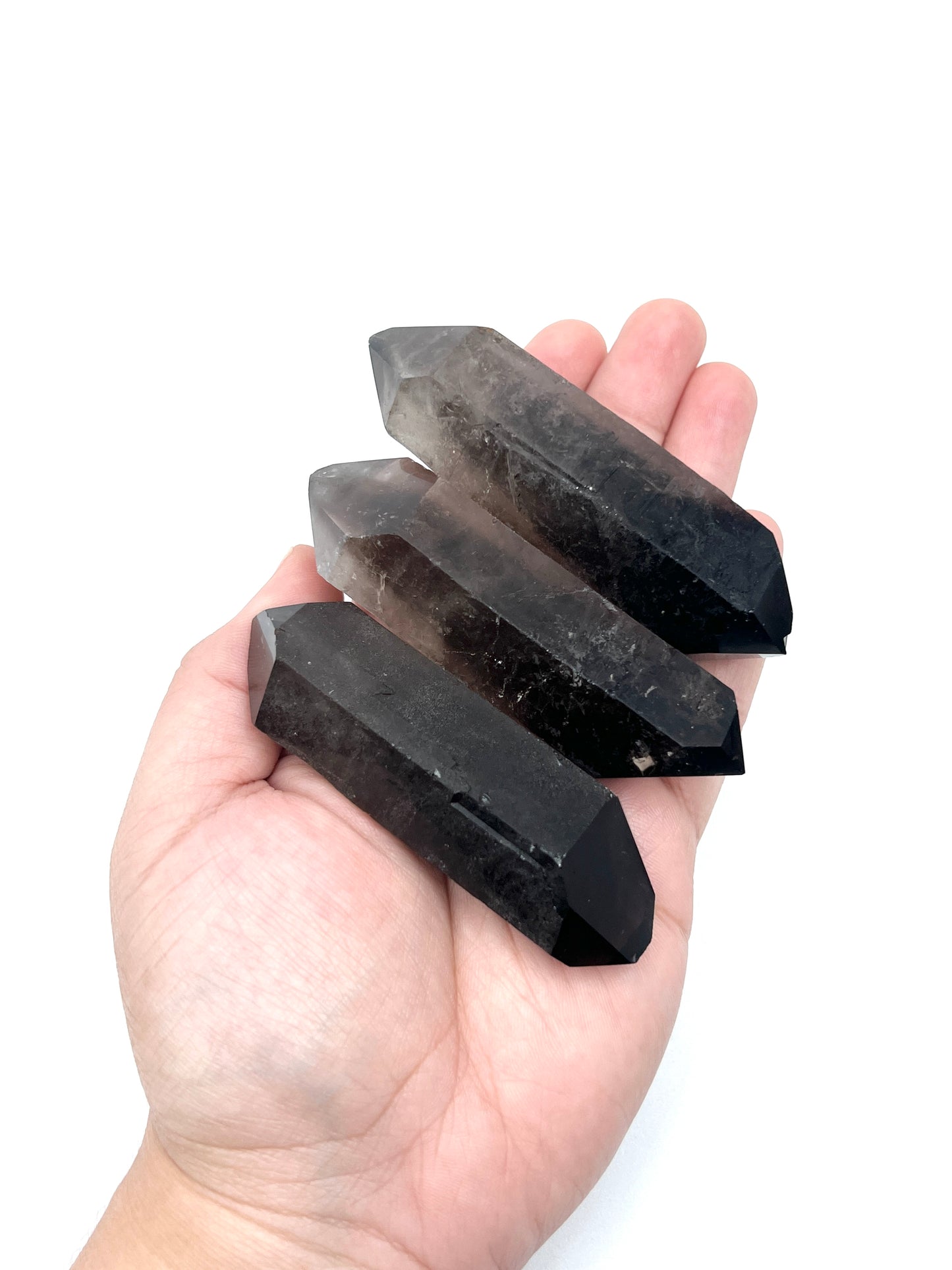 Double Terminated Smoky Quartz Points