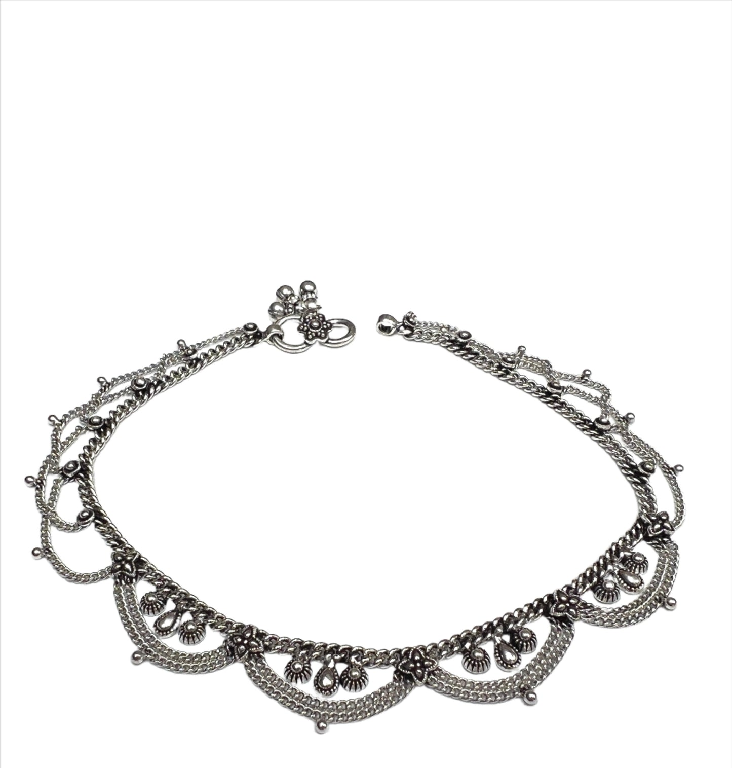 Sterling Silver Rajasthani Design Anklets