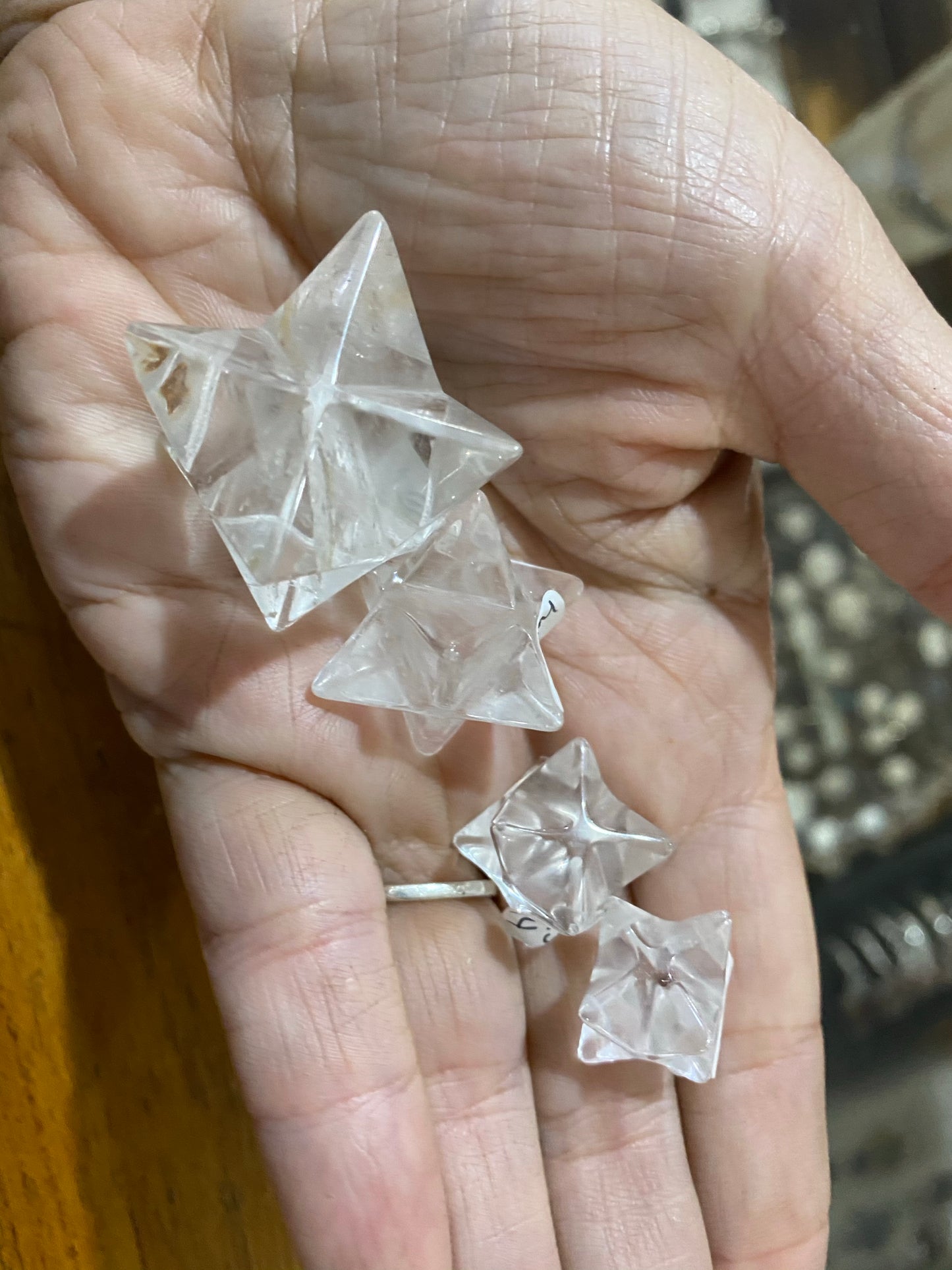 Clear Quartz Merkaba Stars