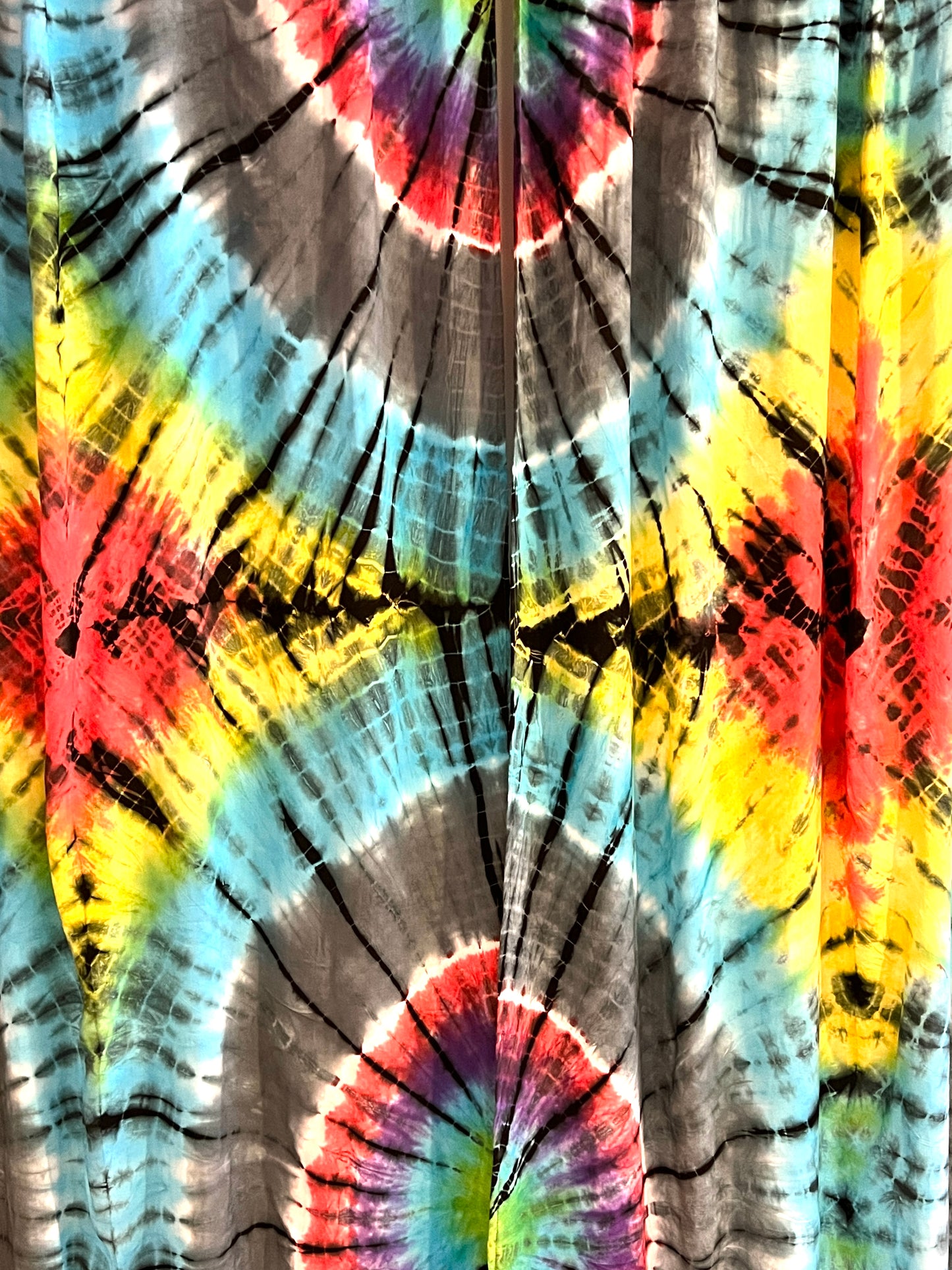 Rainbow Tie Dyed Curtain Panels