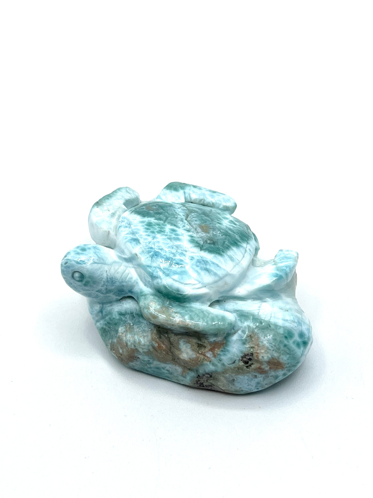 Larimar Turtle Carvings