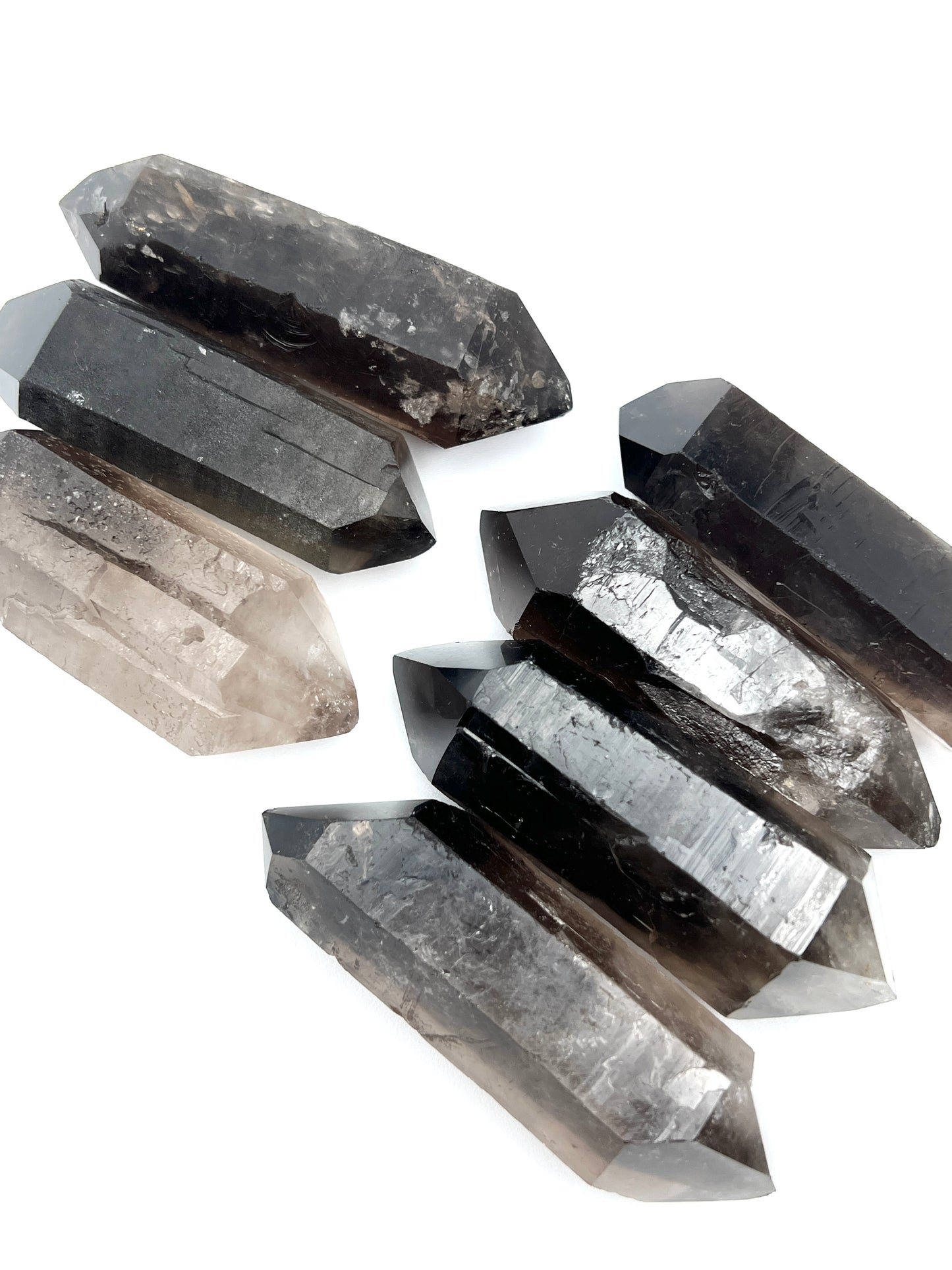 Double Terminated Smoky Quartz Points