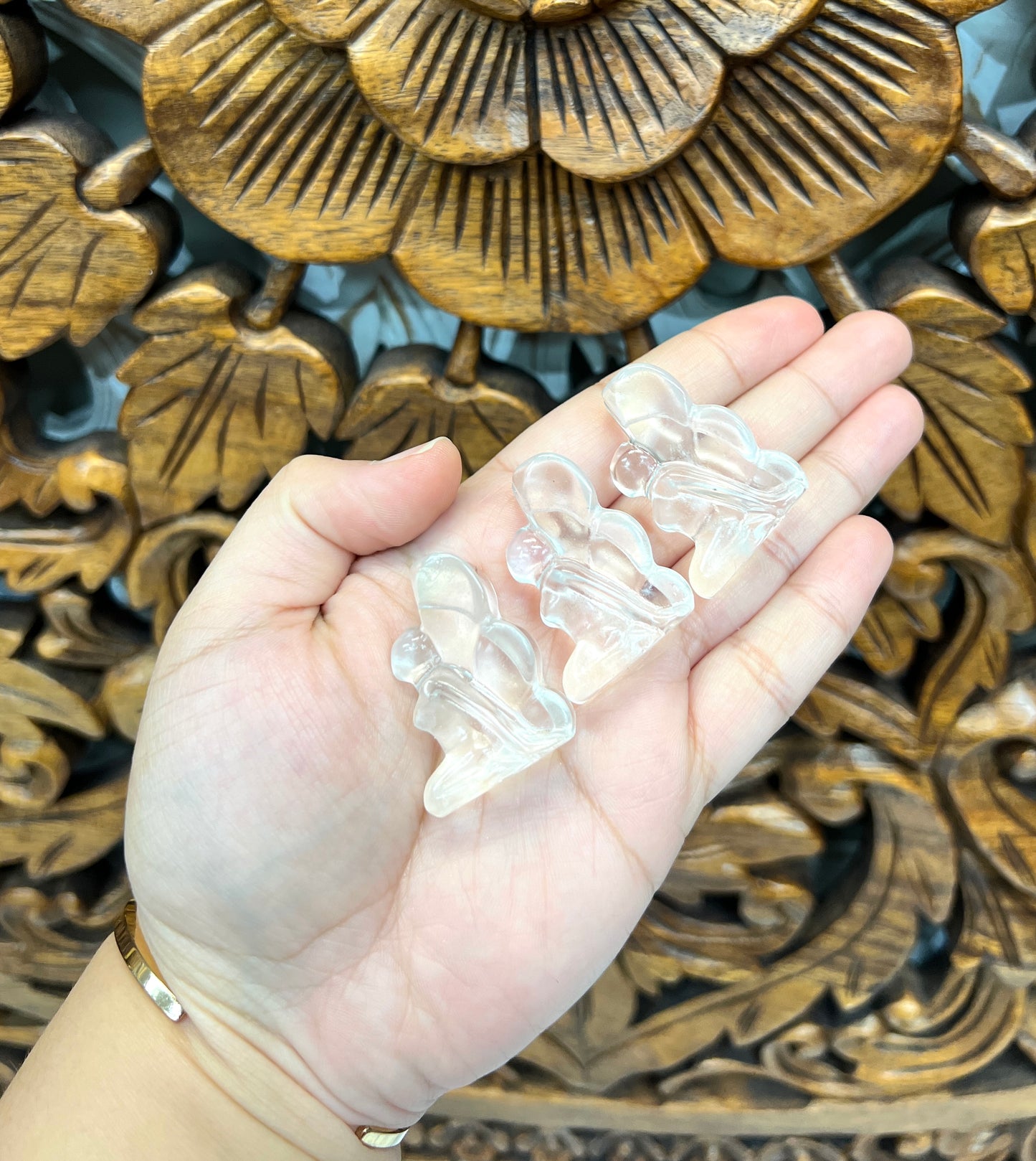Hand Carved Quartz Fairies