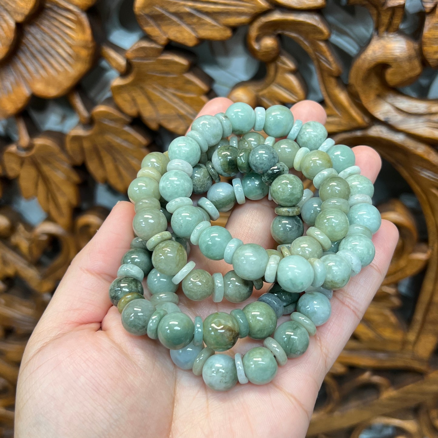 Burmese Jade Stretchy Bracelets