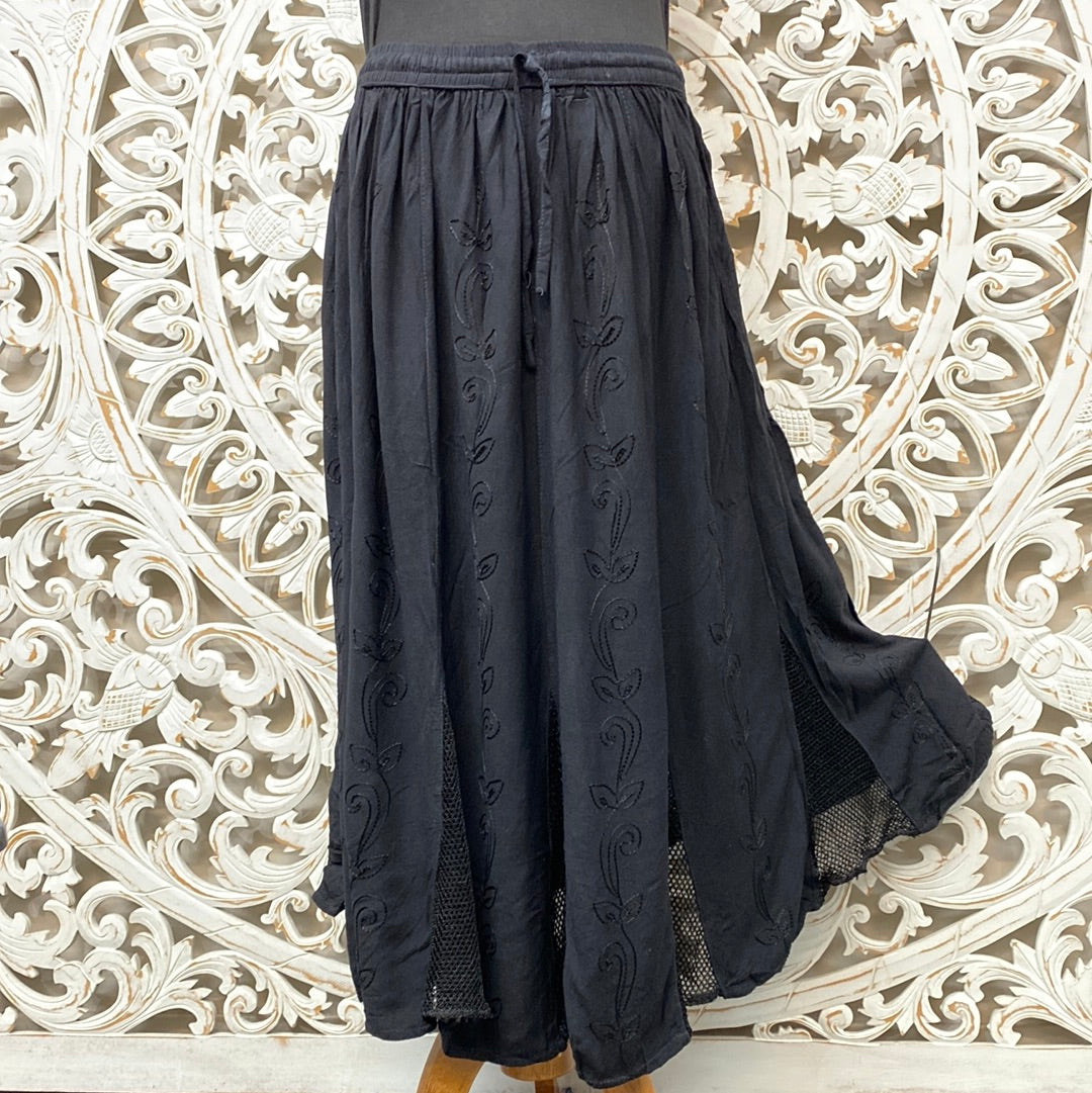 Embroidered Vine Long Skirts