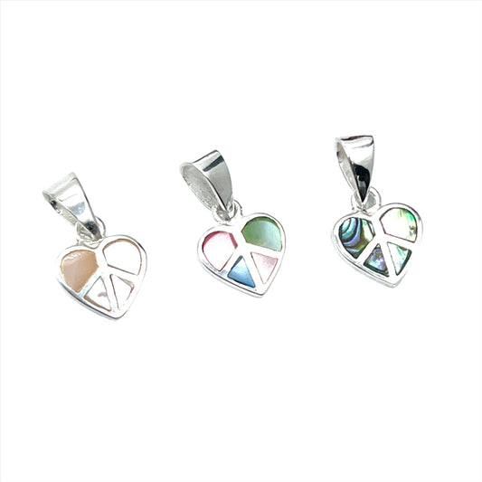 Heart Peace Sign Pendants