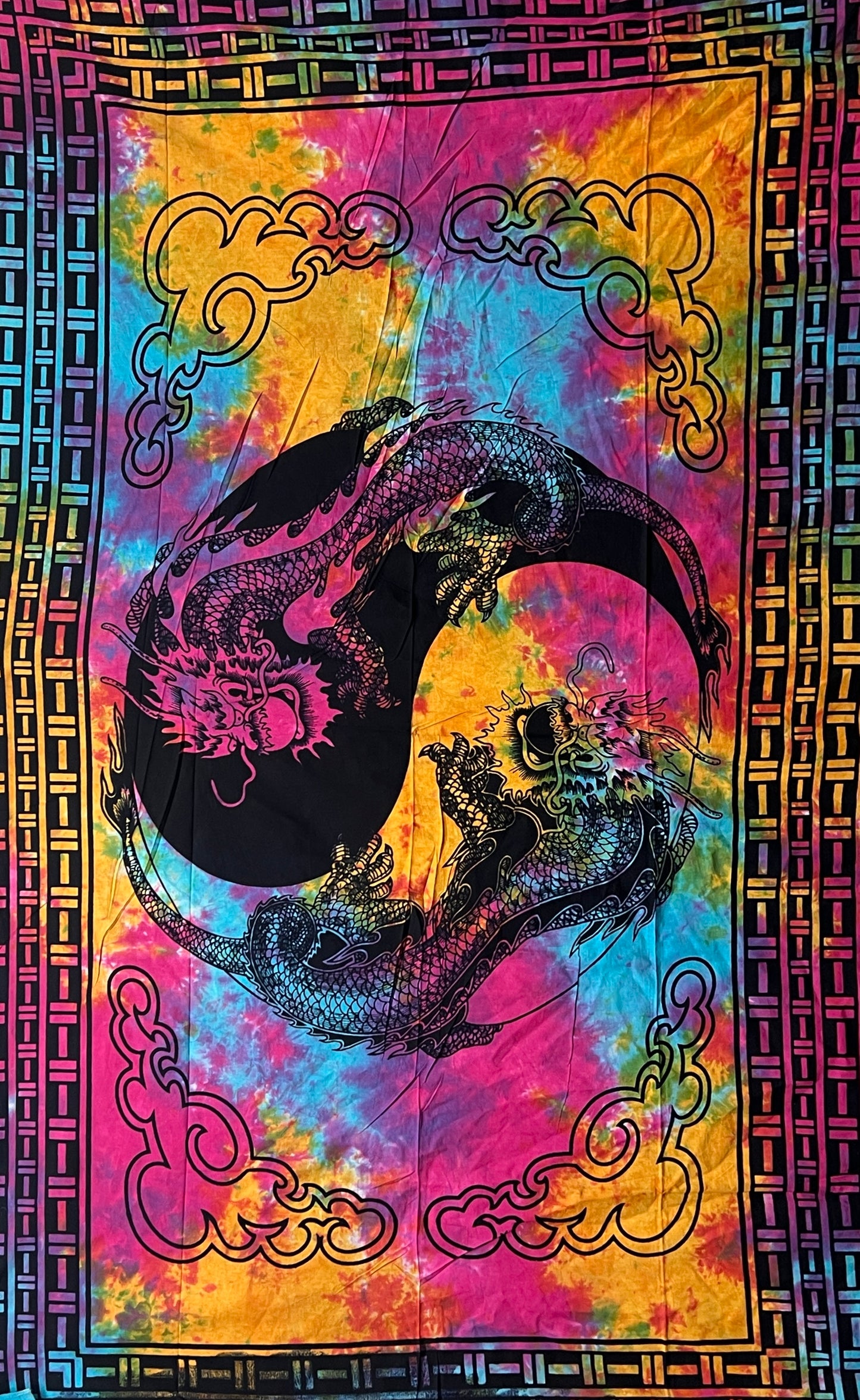 Yin & Yang Dragons  Tapestry