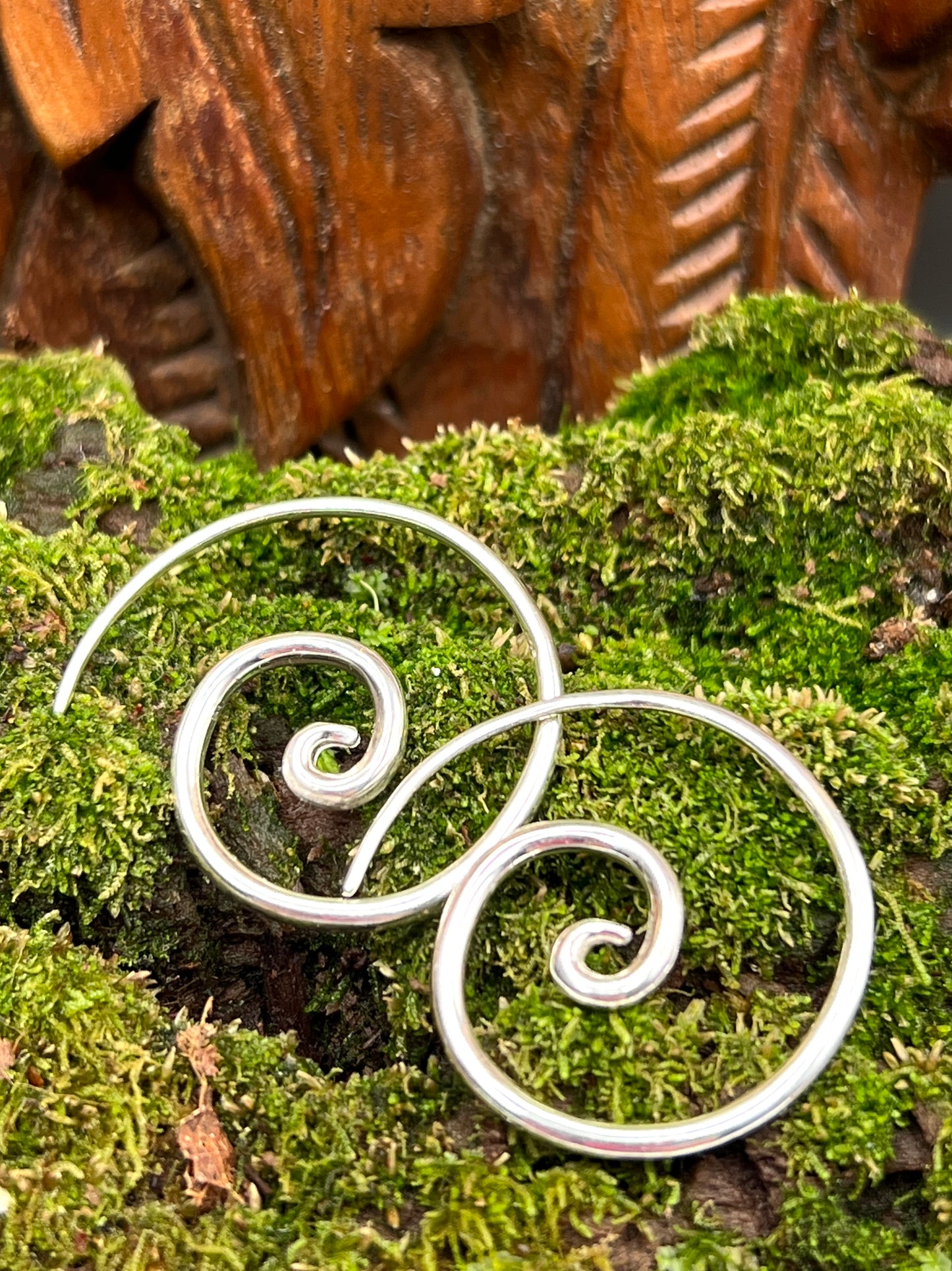 Swirl Slide Hoop Earrings