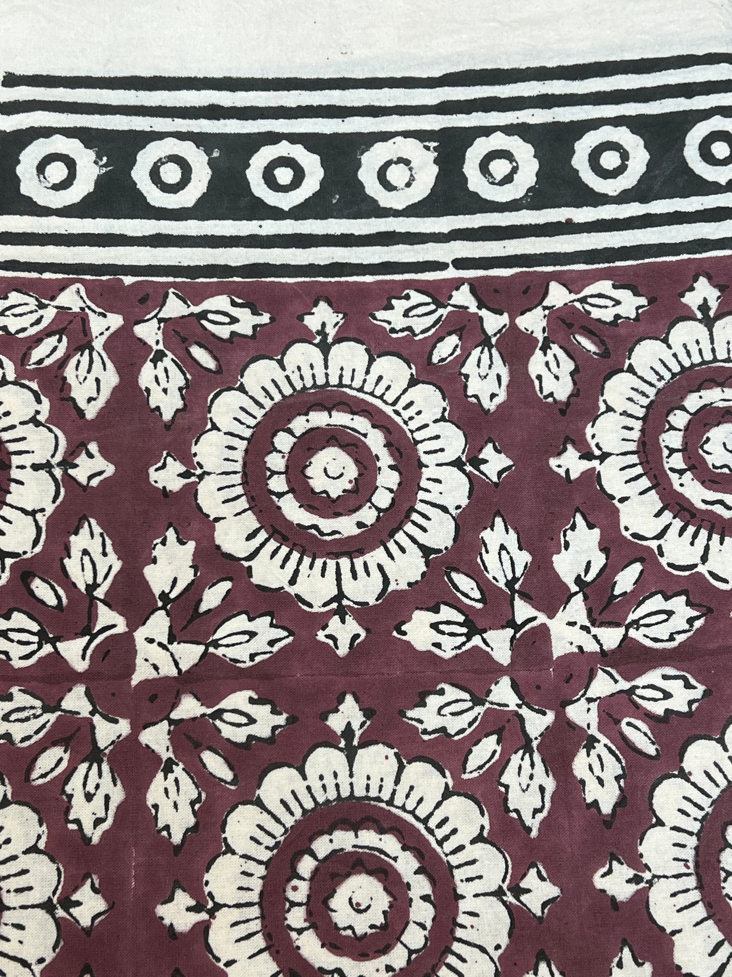 Flower Block Print Tablecloth