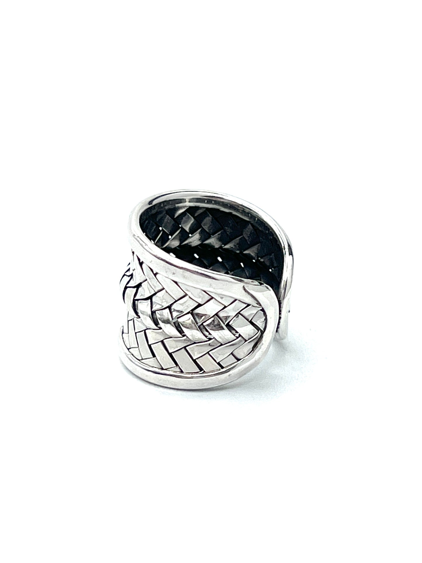 Sterling Silver Braided Cuff Ring