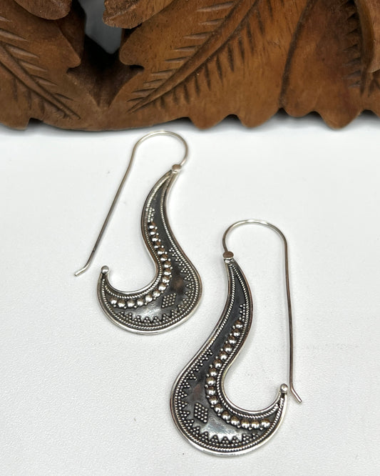 Sterling Silver Drop Slide Earrings