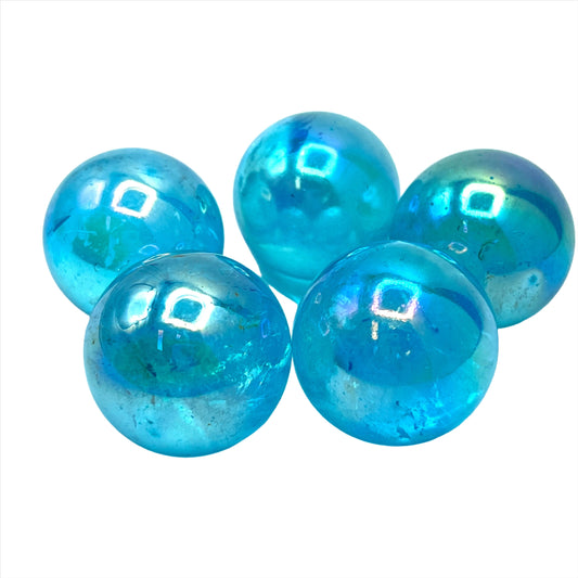 Aqua Aura Quartz Crystal Spheres