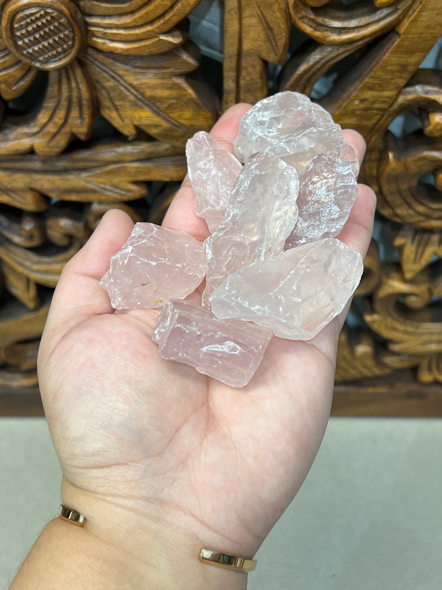 Cabashon Quality Raw Rose Quartz