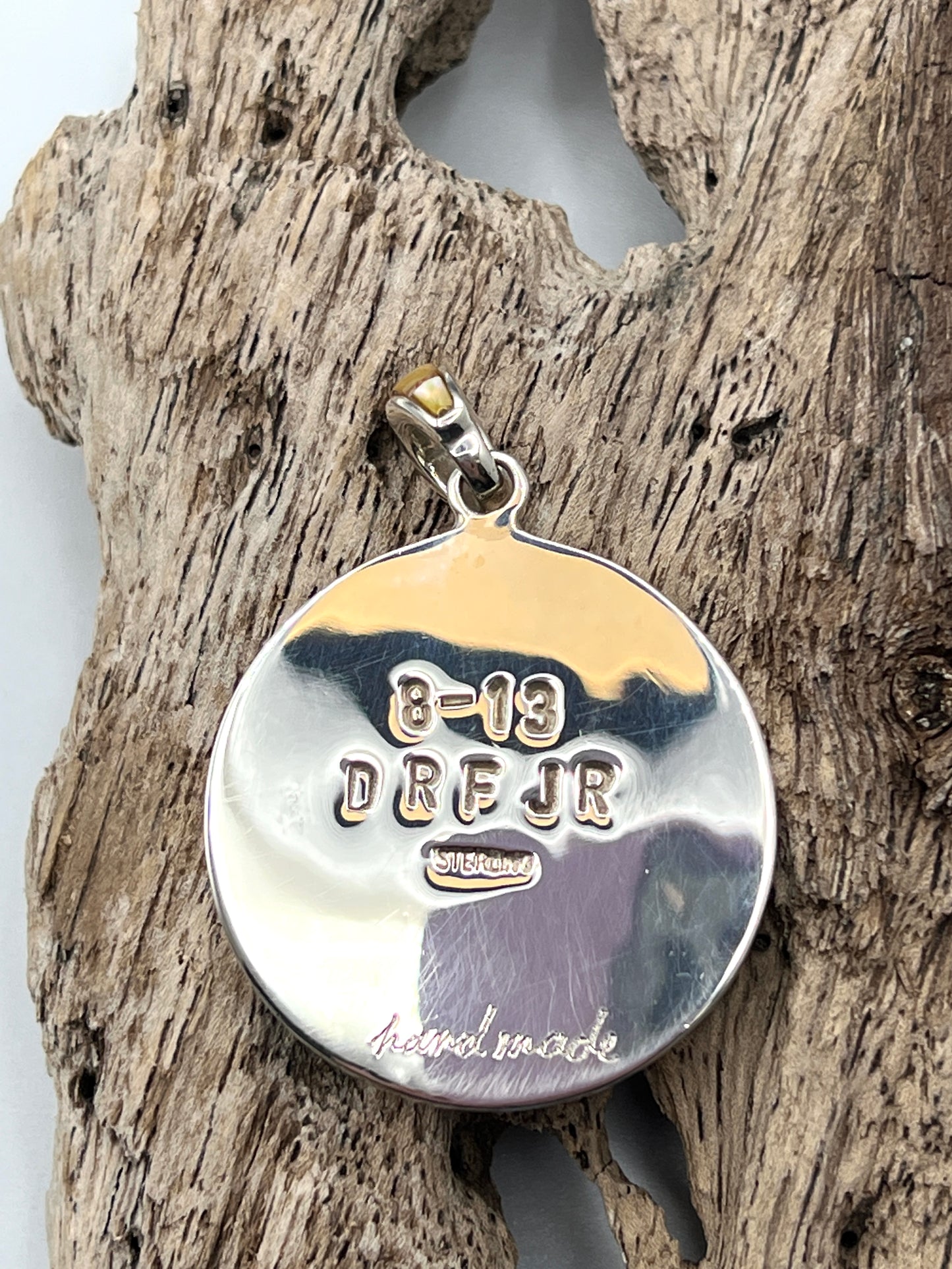 Rare Inlaid Gemstone Jerry in Wolves Clothes Pendant by David Freeland