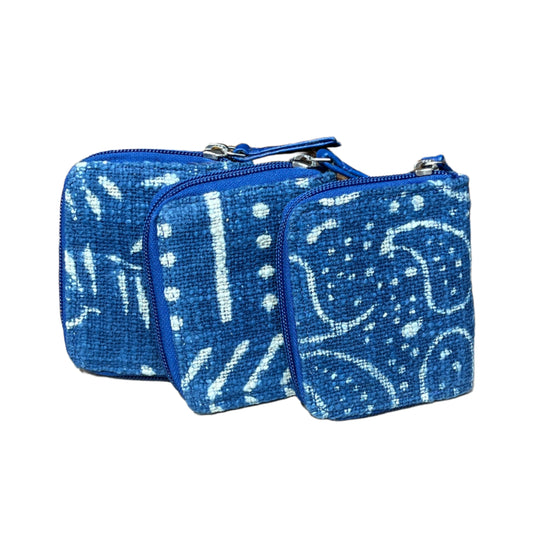 Natural Indigo Block Print Vegan Wallet