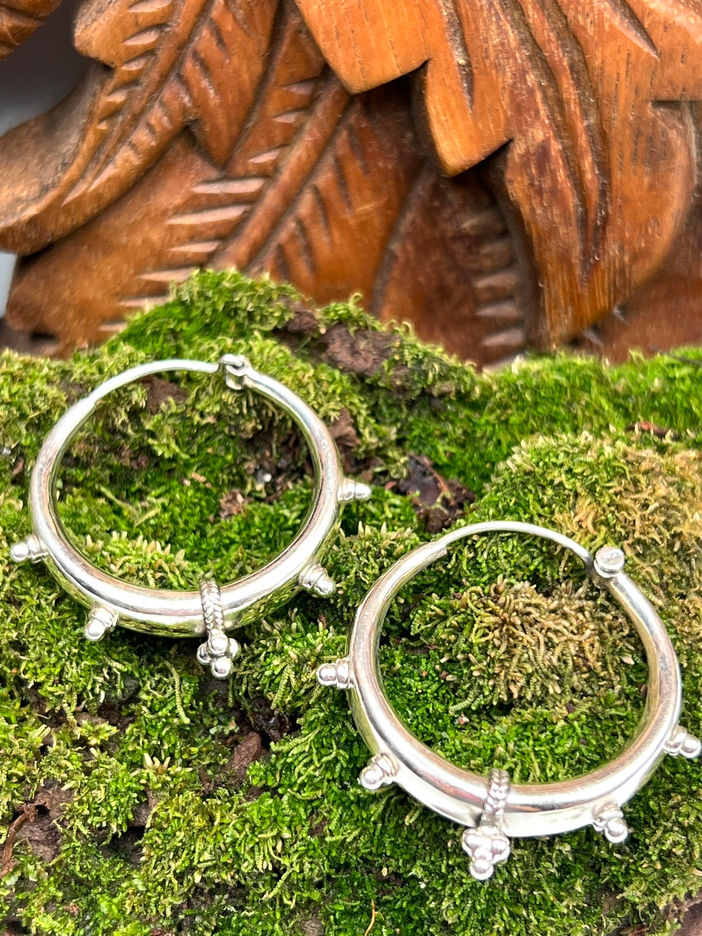 Medium Tribal Hoop Earrings