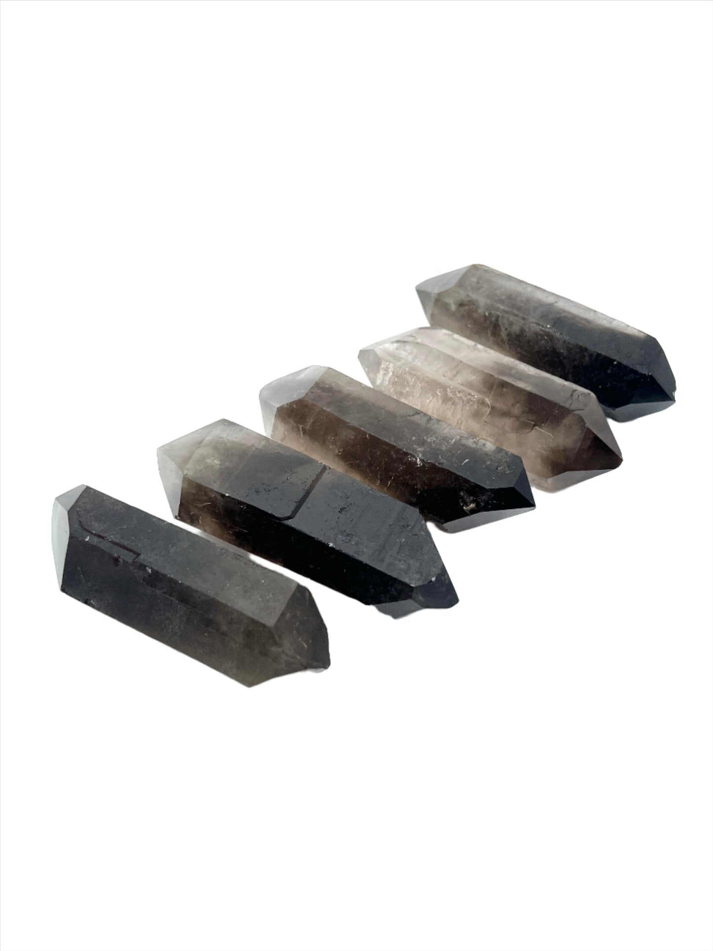 Double Terminated Smoky Quartz Points