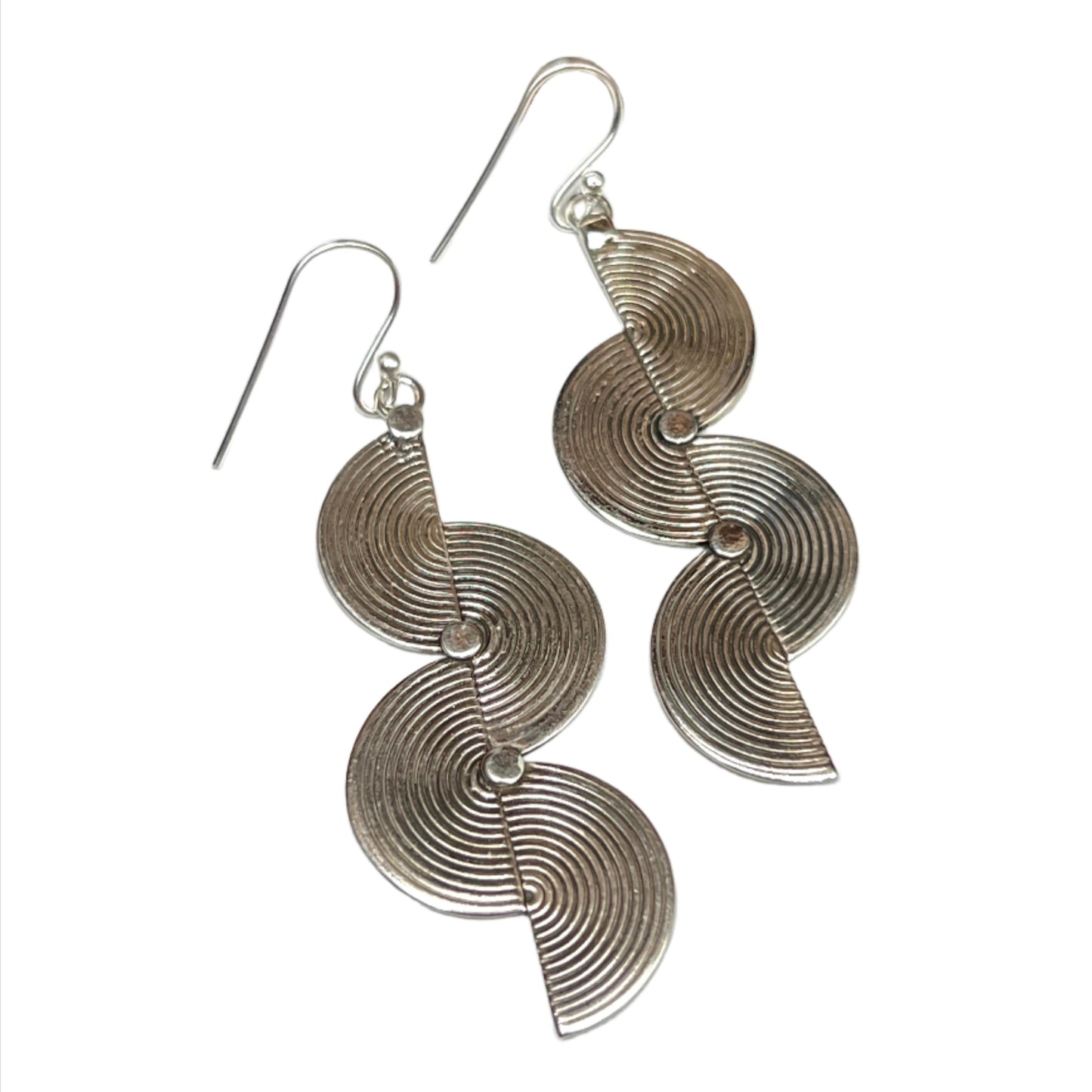 Sterling Silver Medallion Earrings