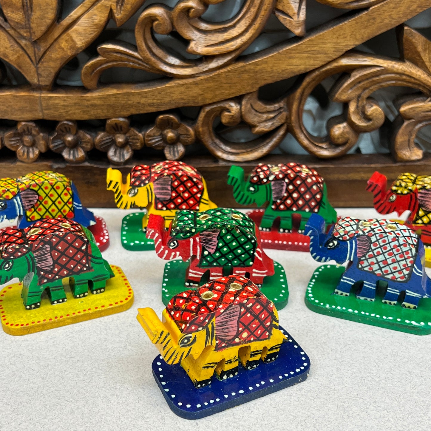 Elephant Painted Incense Burner