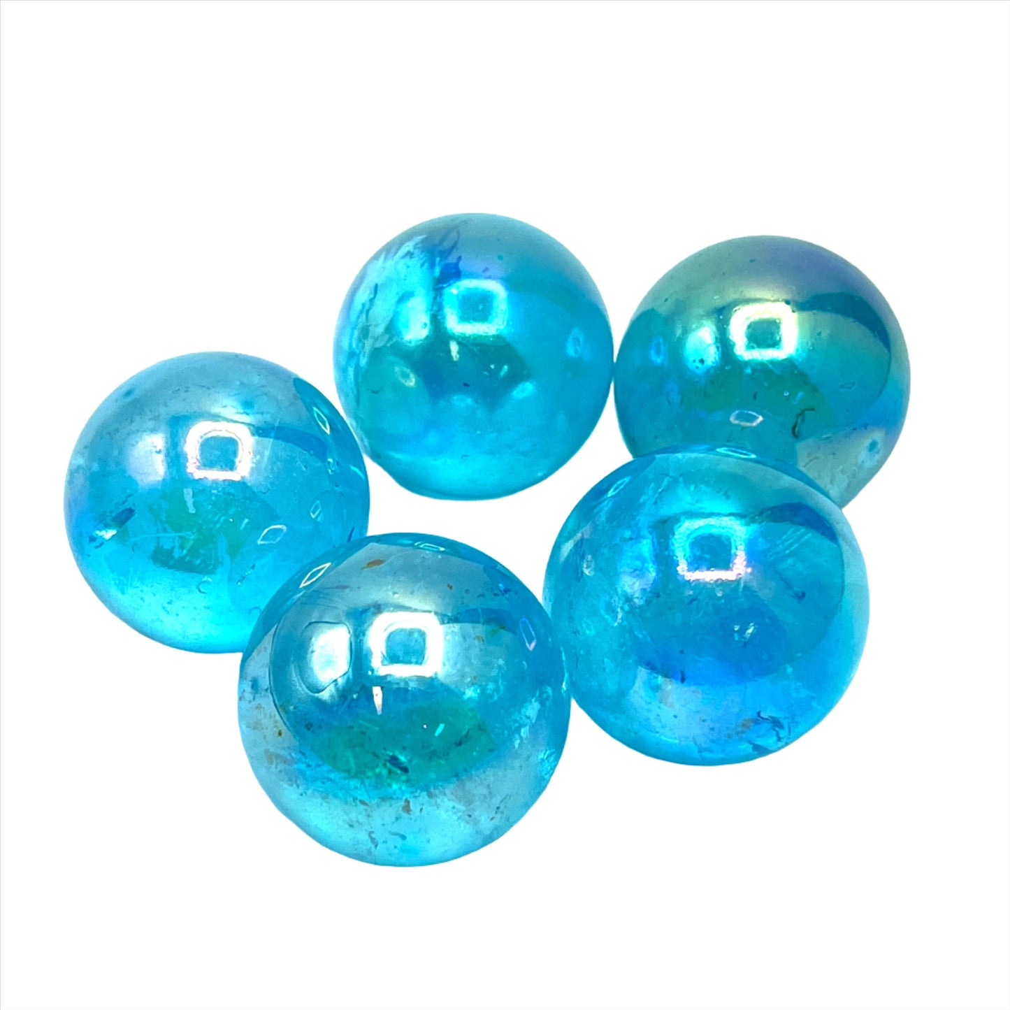 Aqua Aura Quartz Crystal Spheres