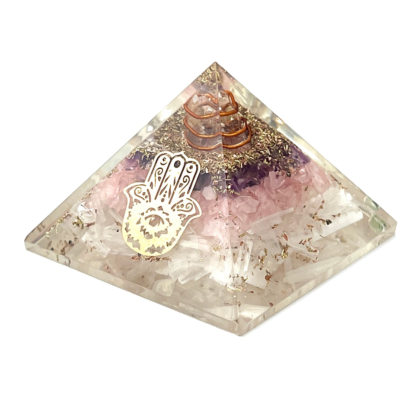 Selenite Orgonite Pyramids