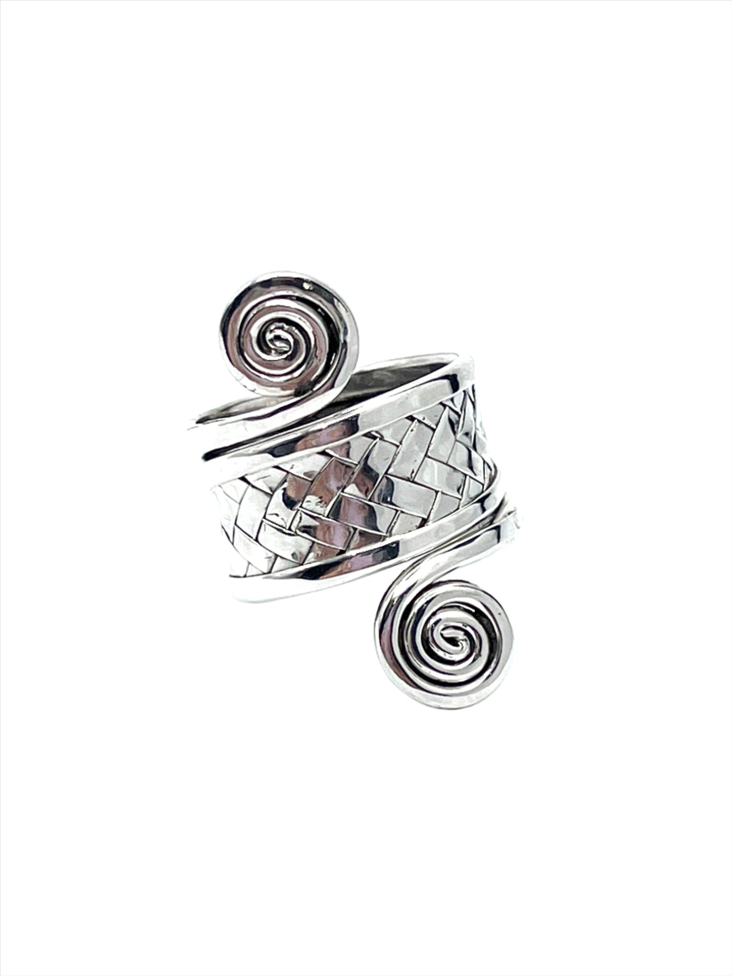 Sterling Silver Braided Swirl Ring