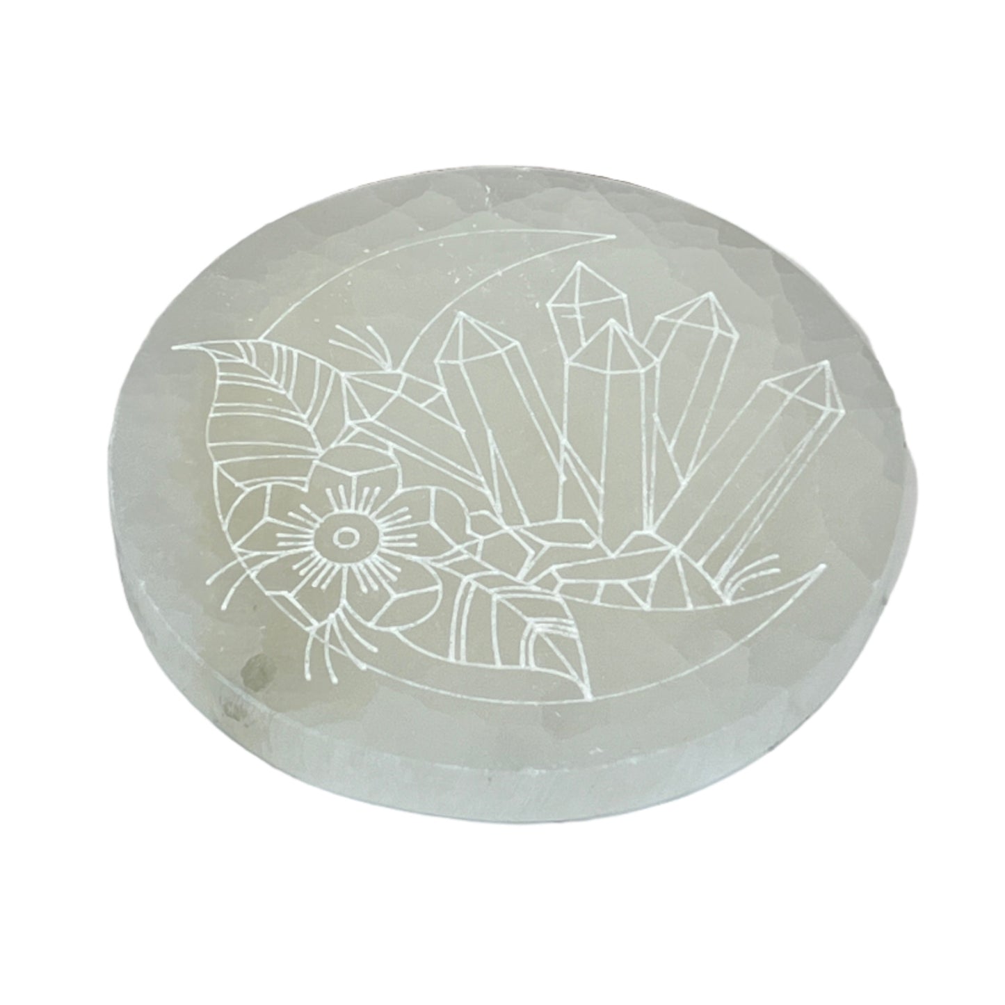 Moon Selenite Crystal Charging Tile