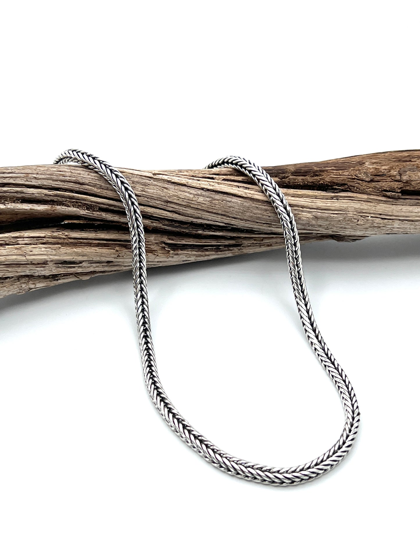 Sterling Silver Braided Chain Necklaces