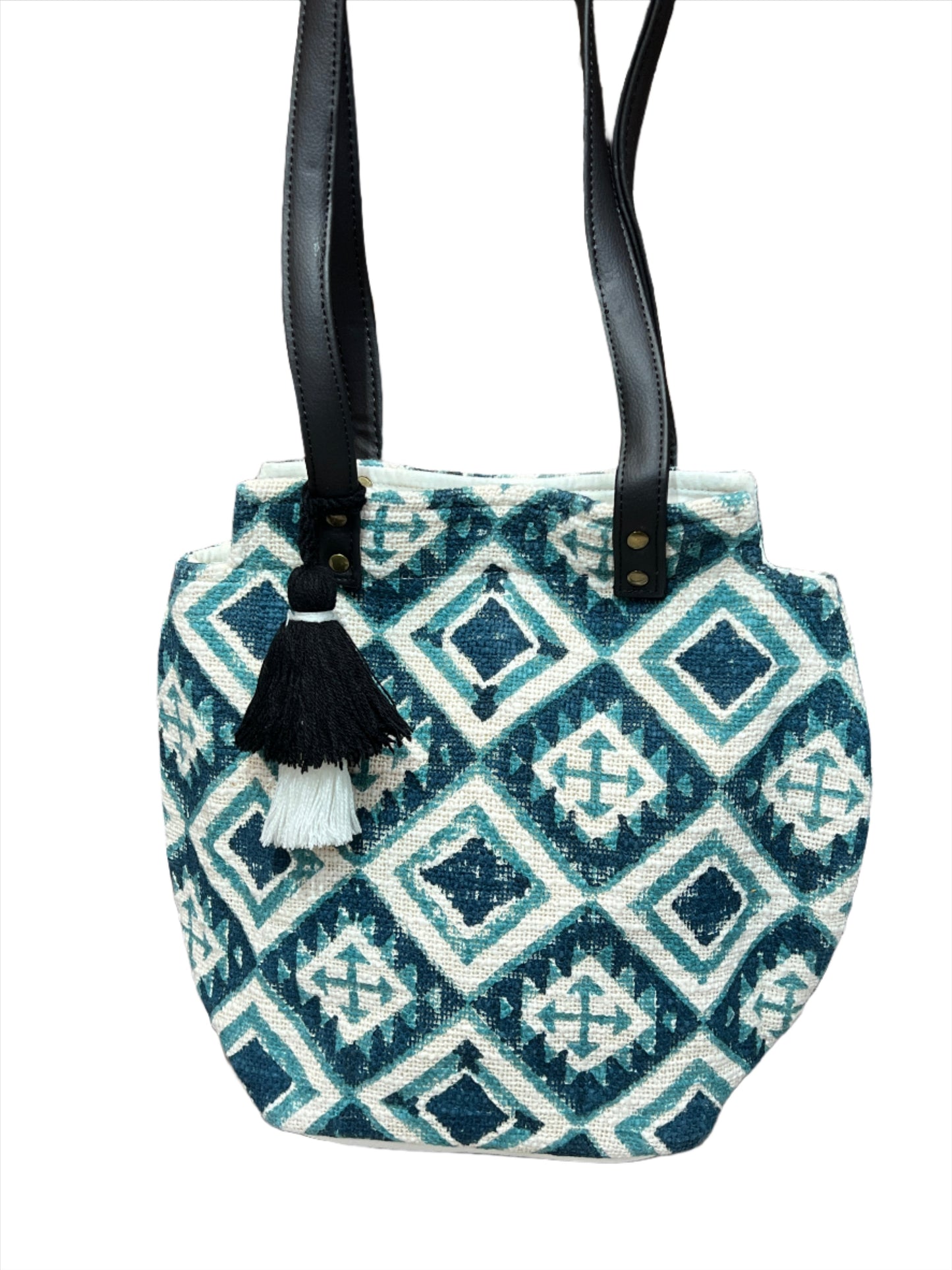 Block Print Tassel Bag