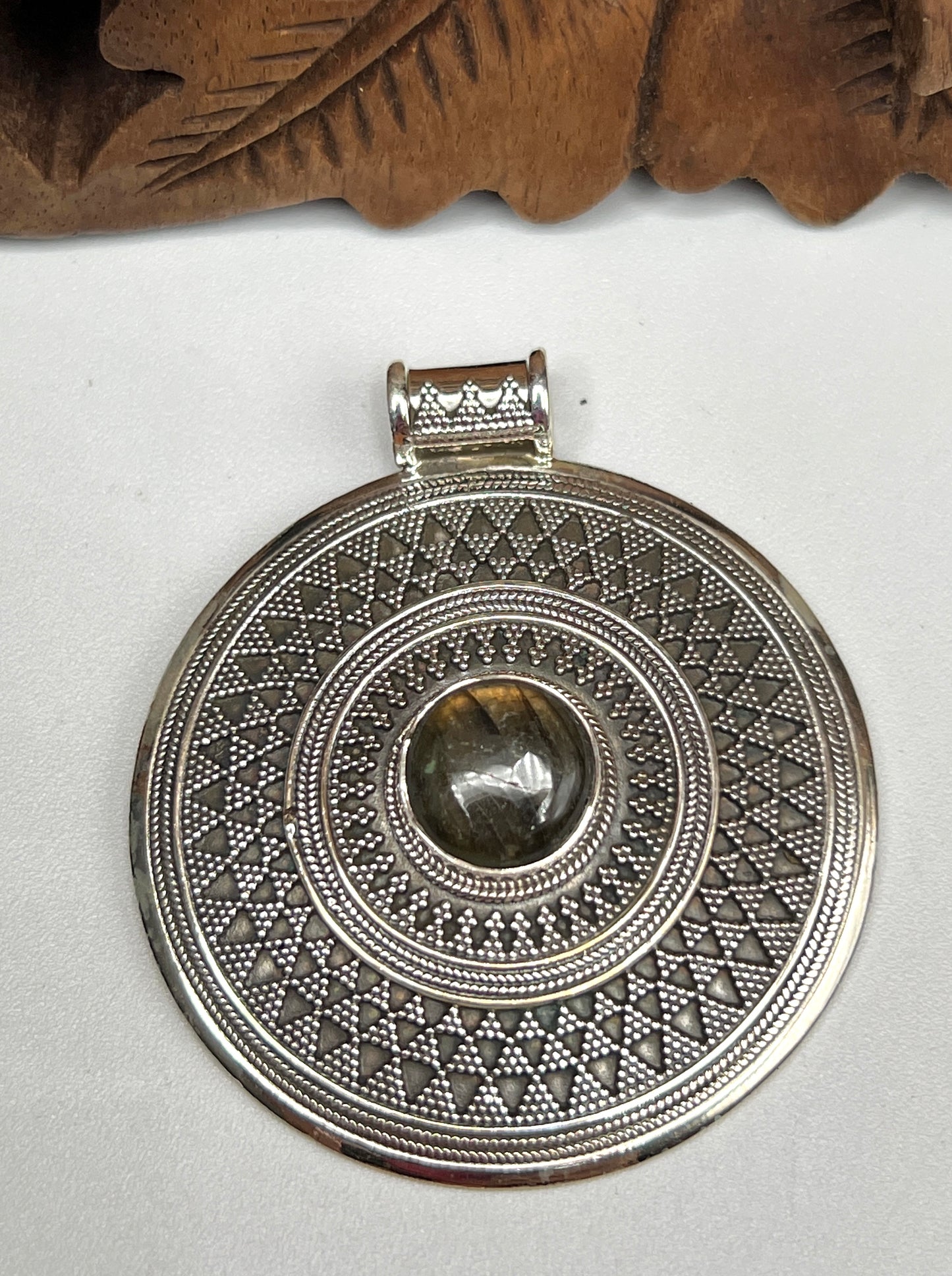 Labradorite Tribal Shield Pedant