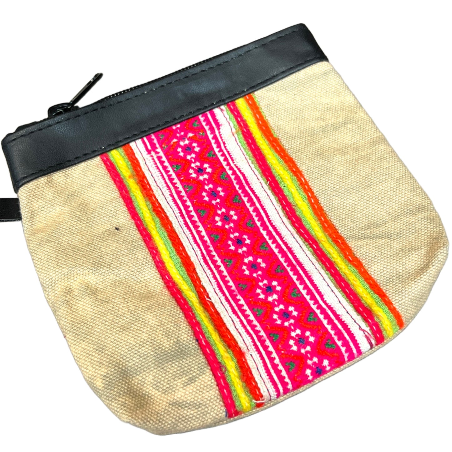 Leather Trim Coin Purse