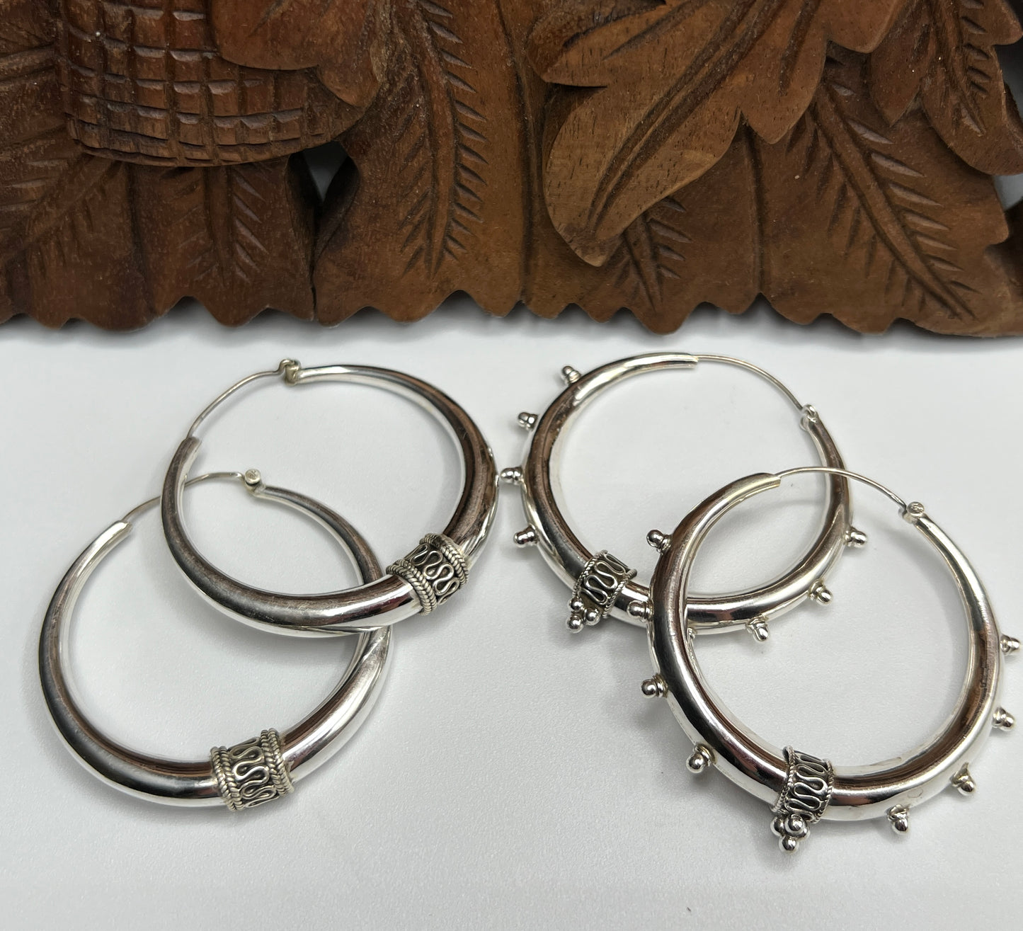 Large Bali Hoop Earrings