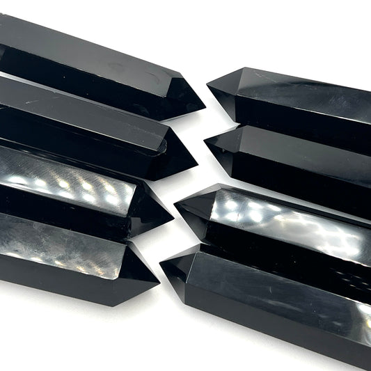Electroplated Black Obsidian Towers