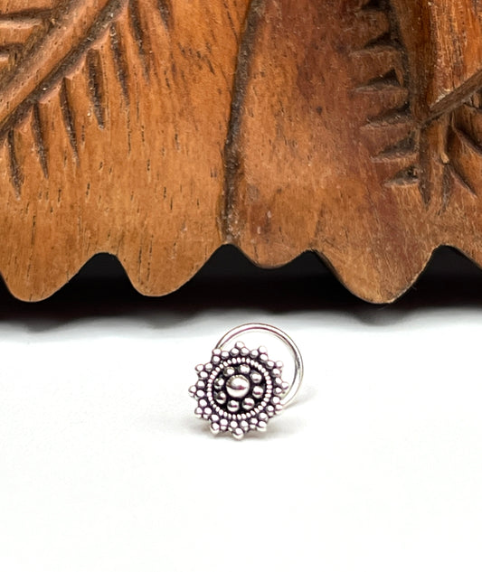 Sterling Silver Flower Nose Pins