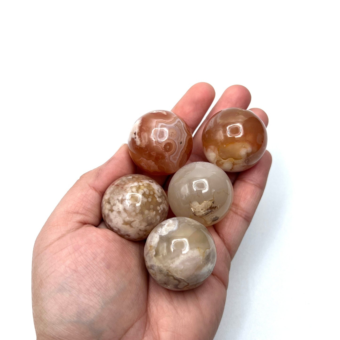Flower Agate Spheres
