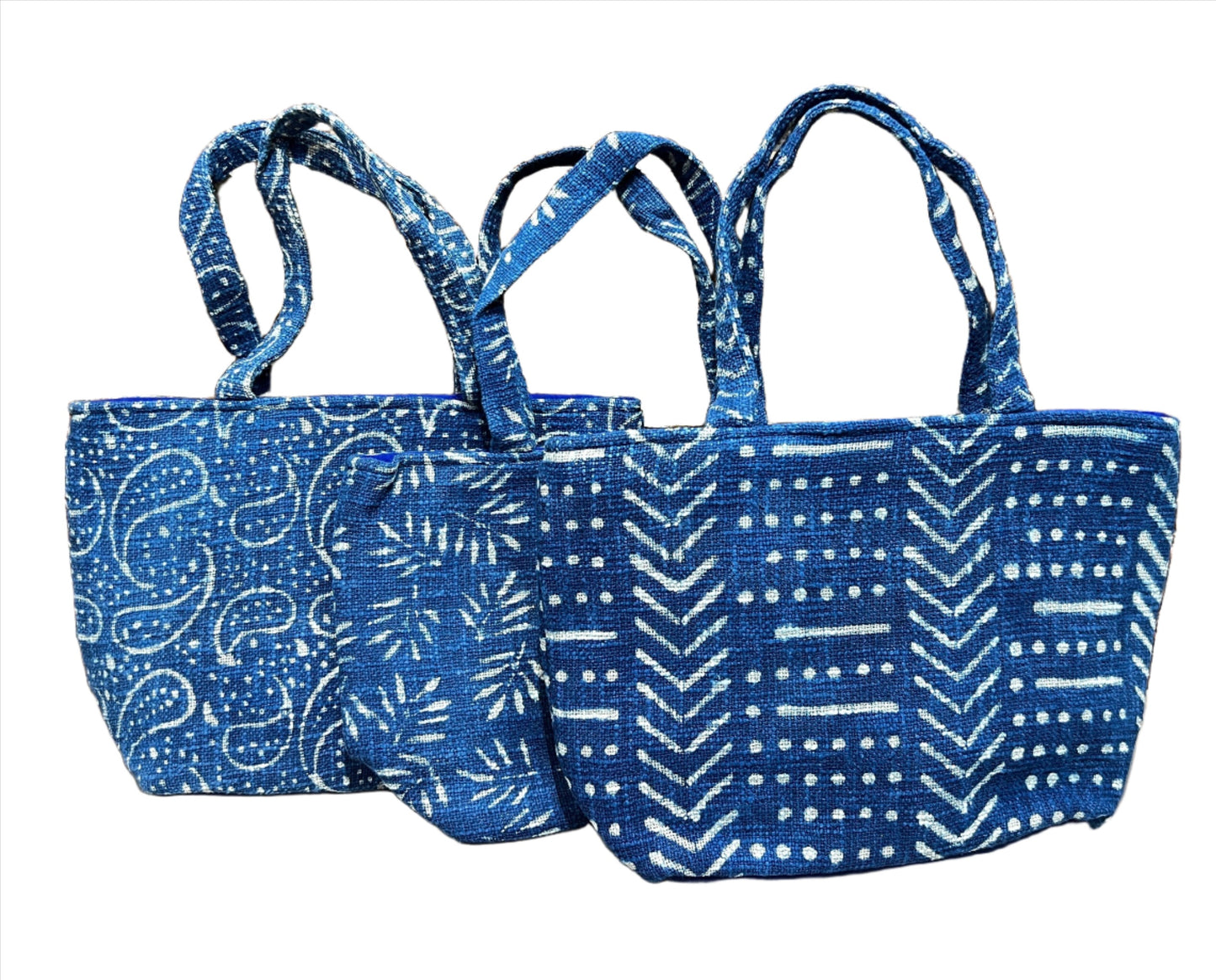 Indigo Block Print Market Bag