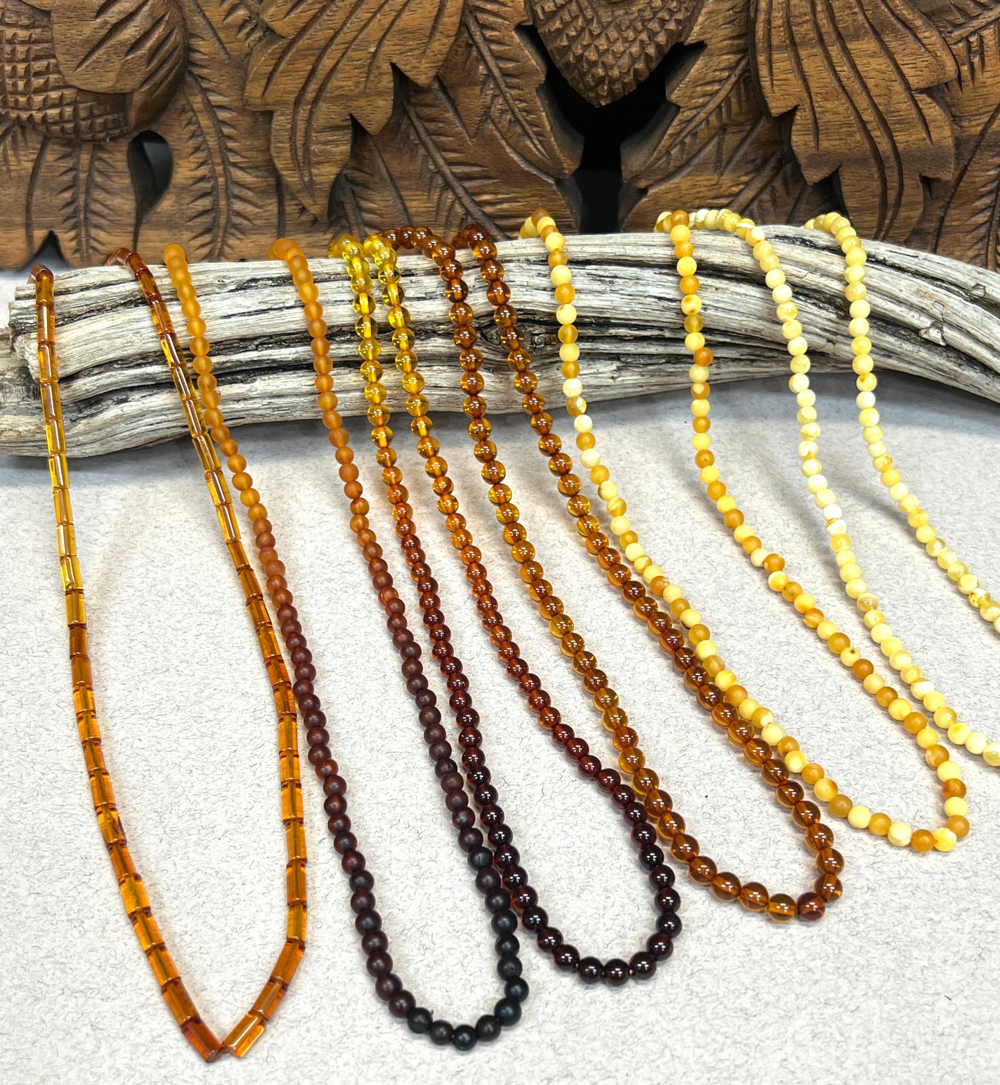 Hand Knotted Amber Necklaces