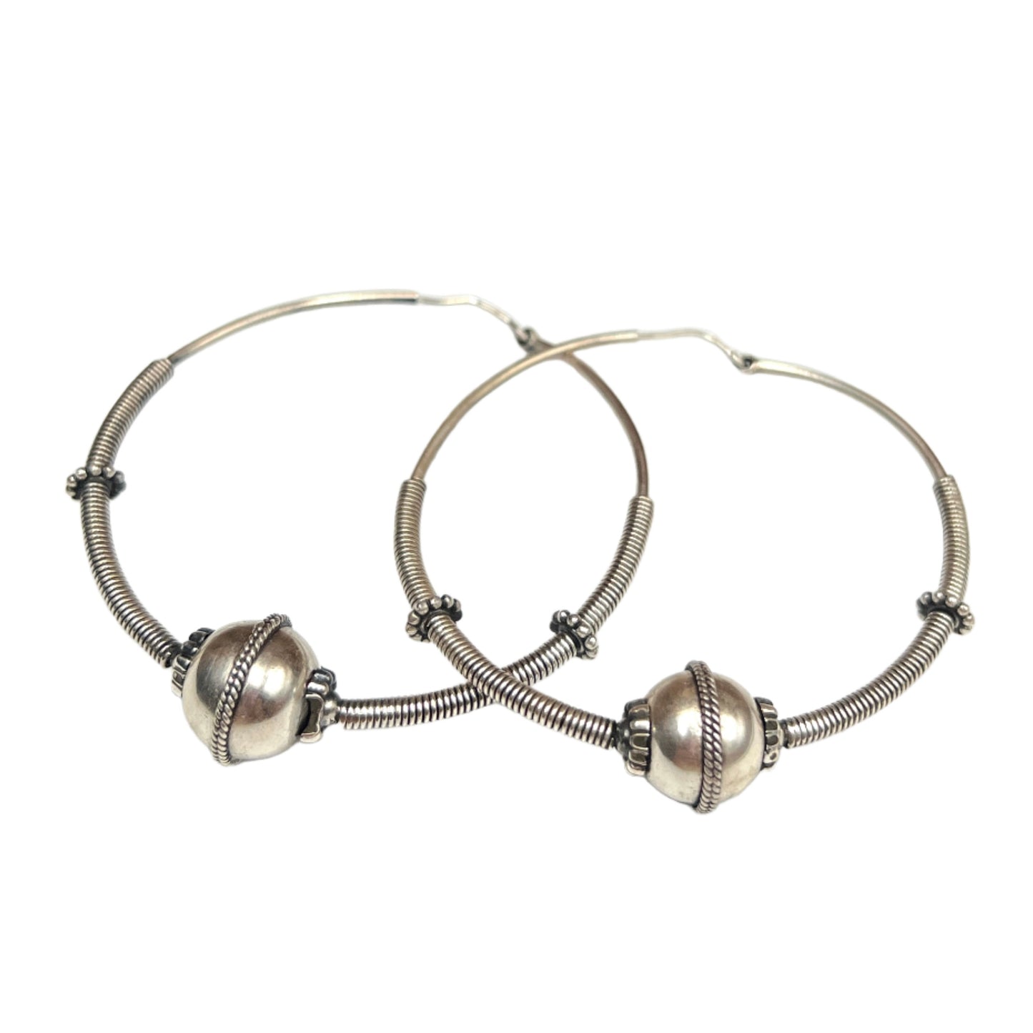 Sterling Silver Bead Drop Earring