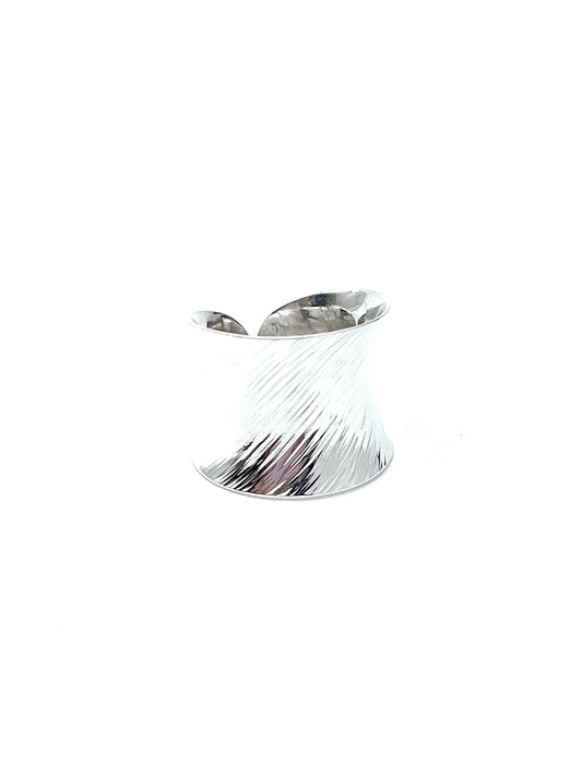 Sterling Silver Cut Cuff Ring
