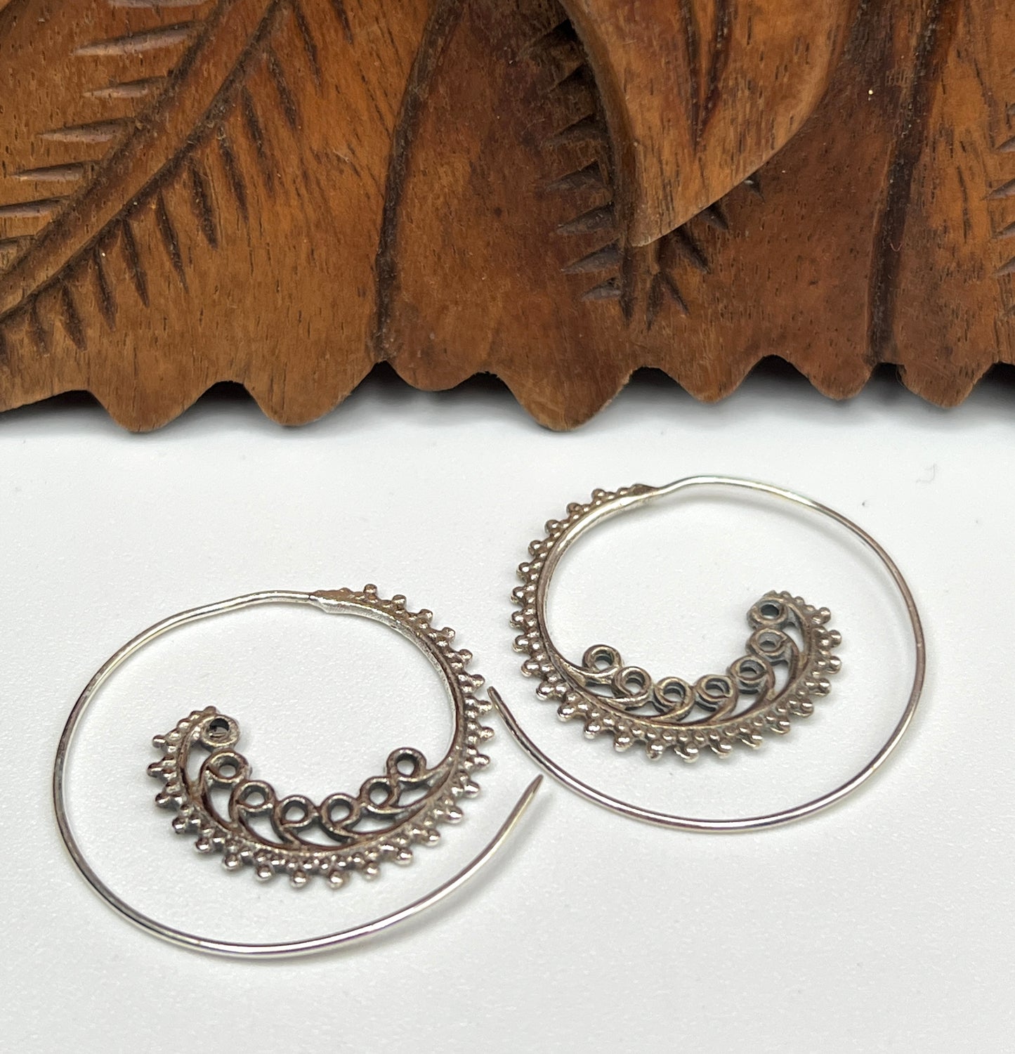 Beaded Slide Hoop Earrings