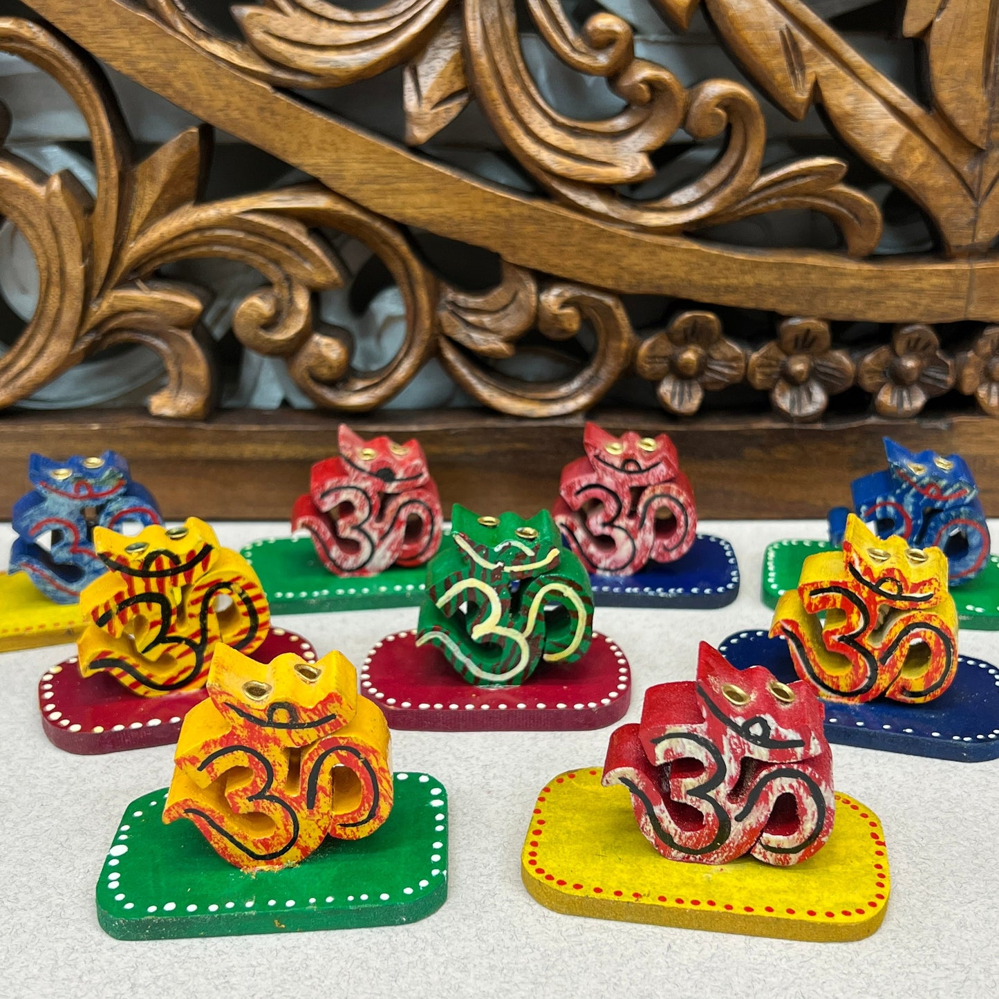 Om Painted Incense Burner