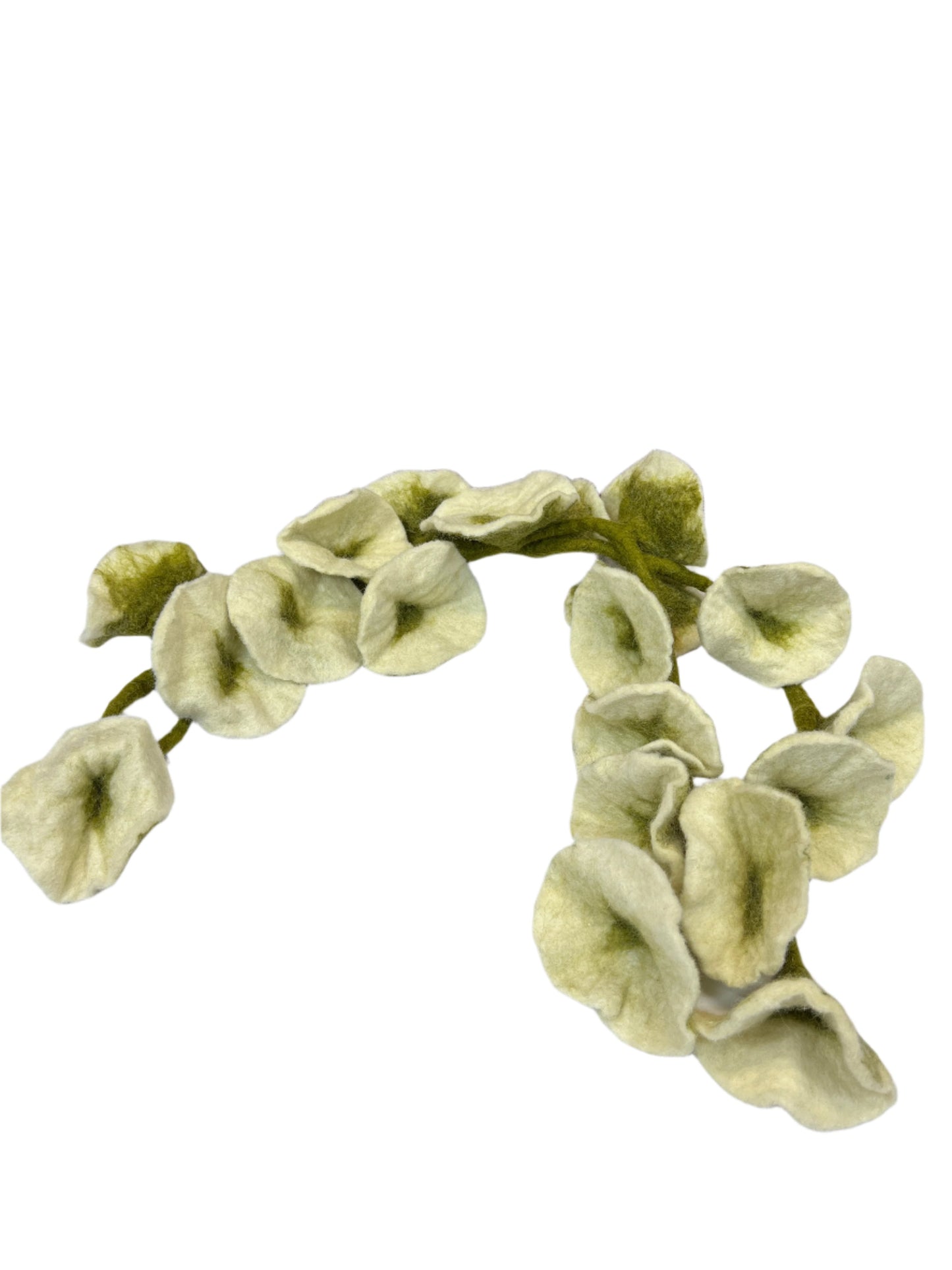 Hand felted Wool Flower Garland
