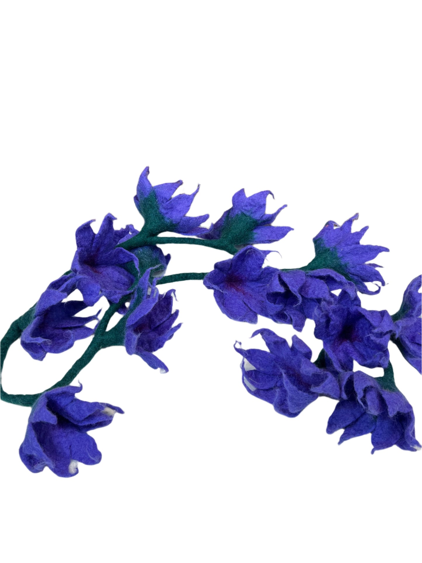 Hand felted Wool Flower Garland