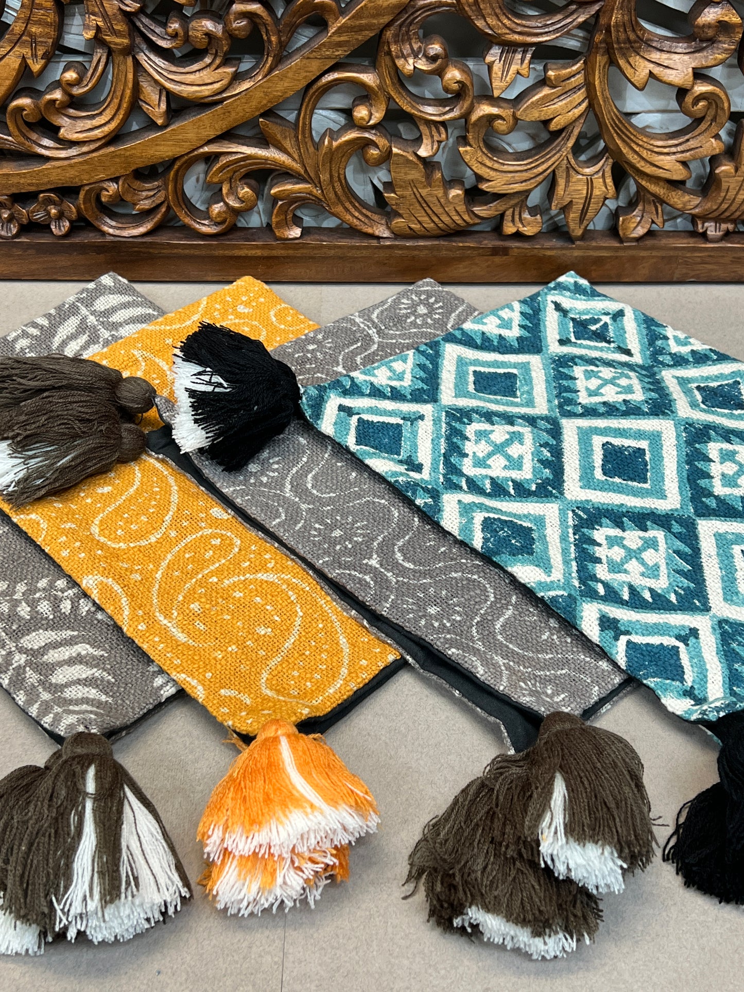 Block Print Throw Pillows | Rectangle