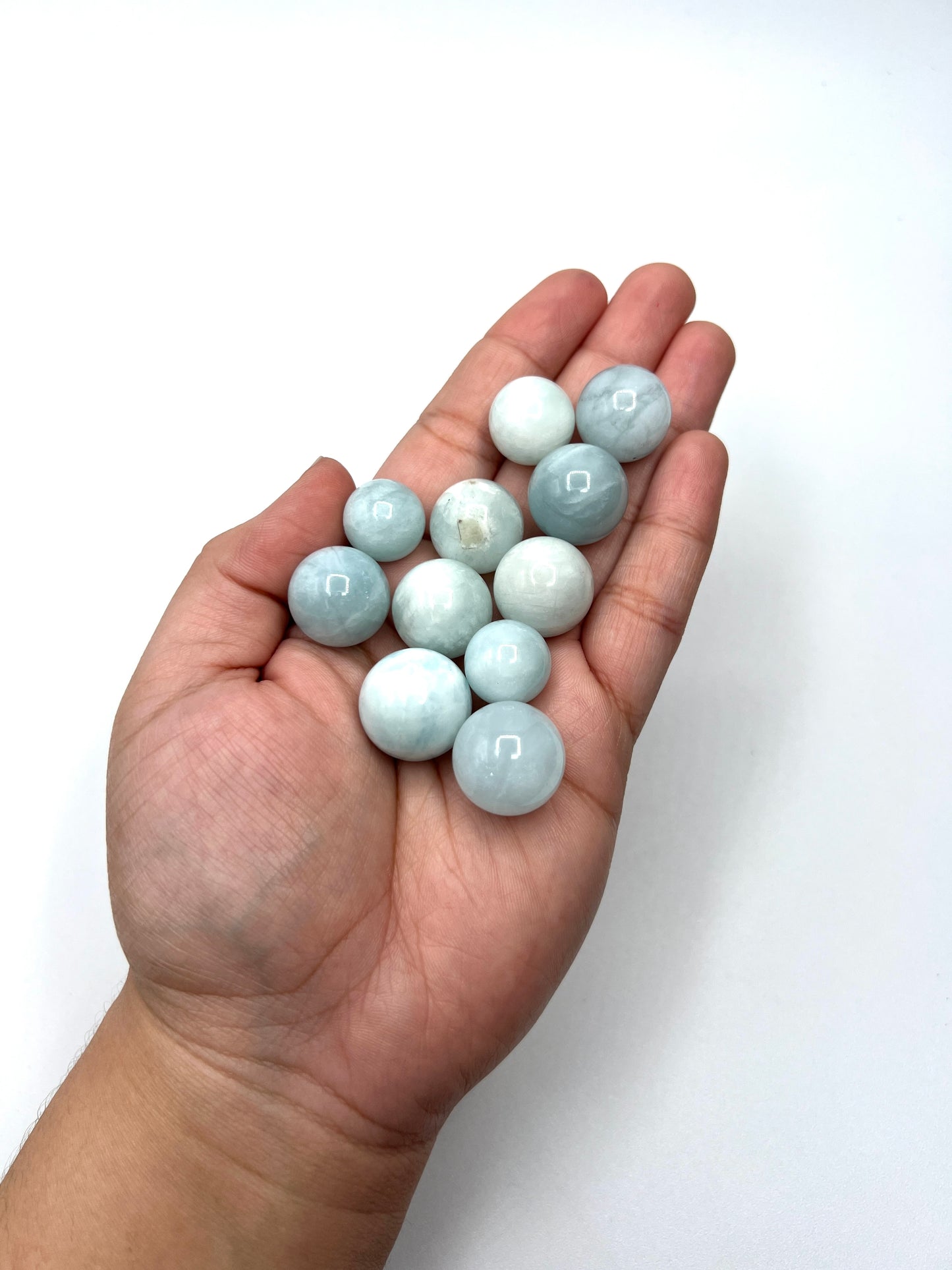 Small Aquamarine Spheres